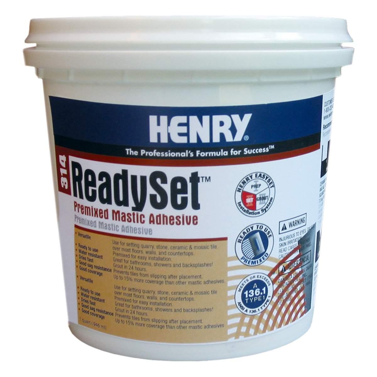 Henry 12255 Mastic Adhesive, Off-White, 1 qt