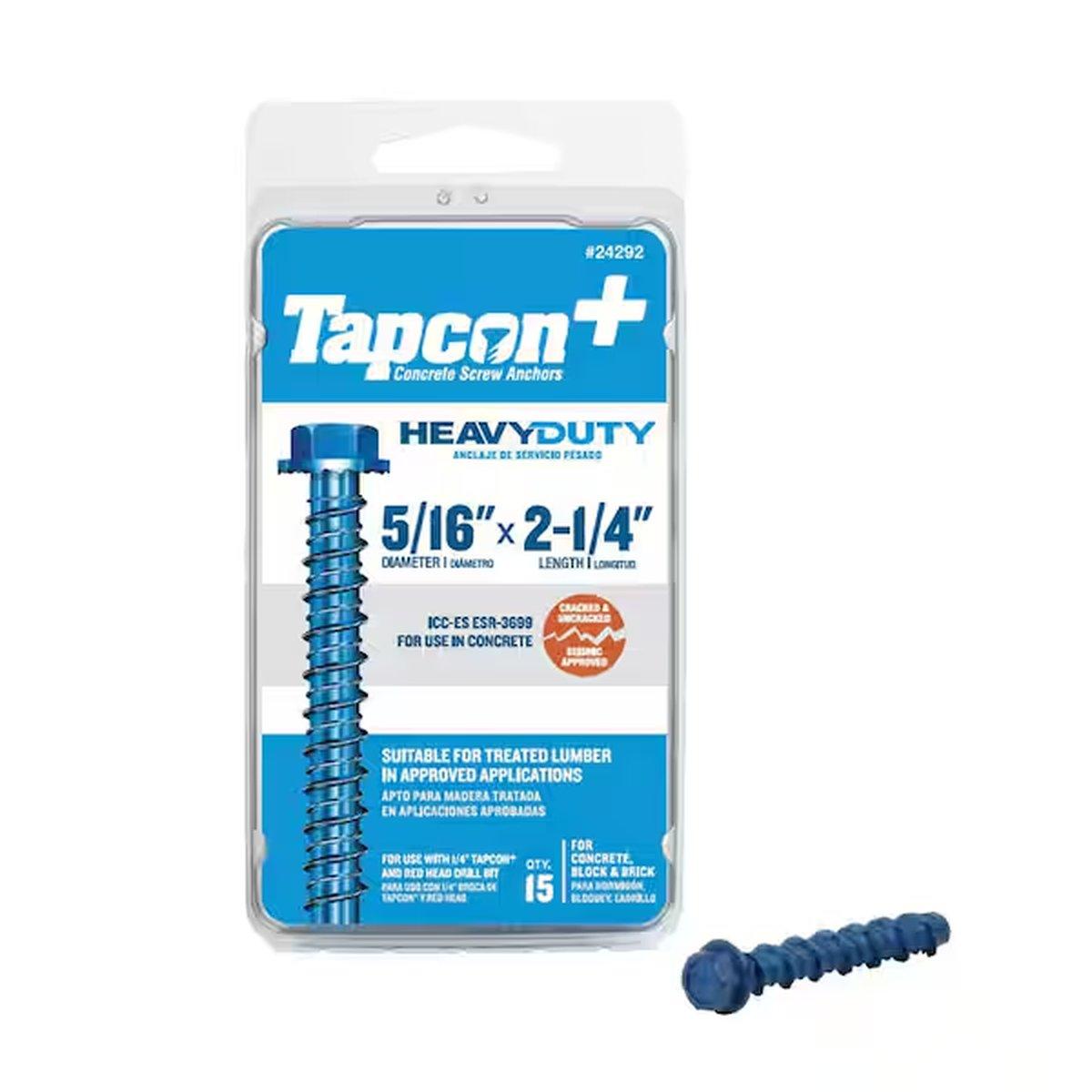 TAPCON 5/16X2 15 PK 24292