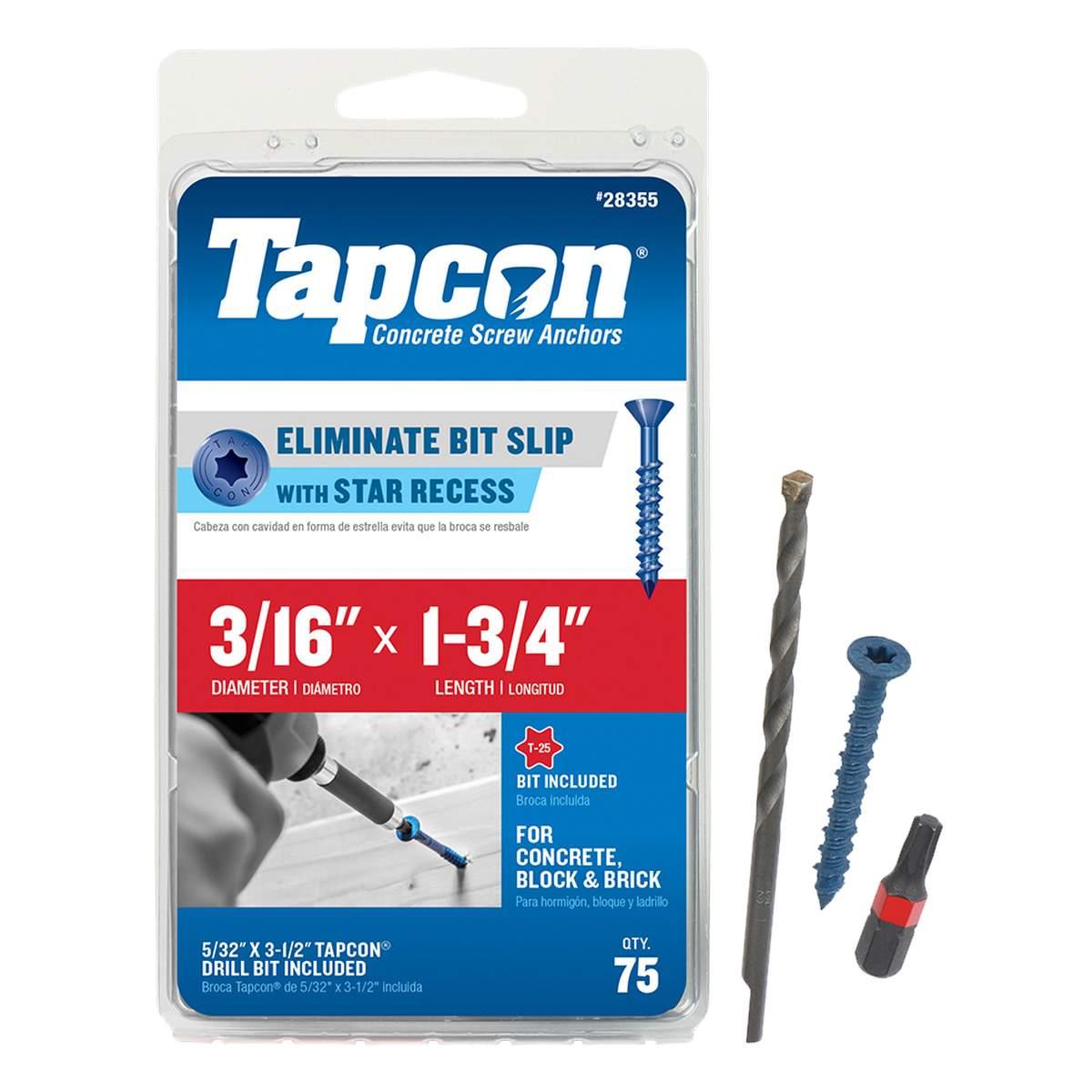 TAPCON SCREW 3/16X1-3/4 PHILLIPS