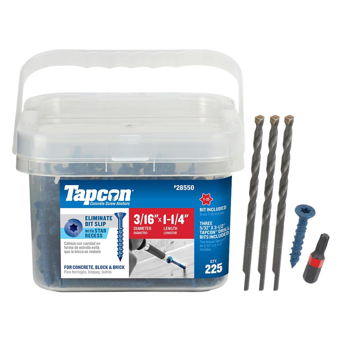 TAPCON 3/16X1-1/4 PFH 225 BUCKET