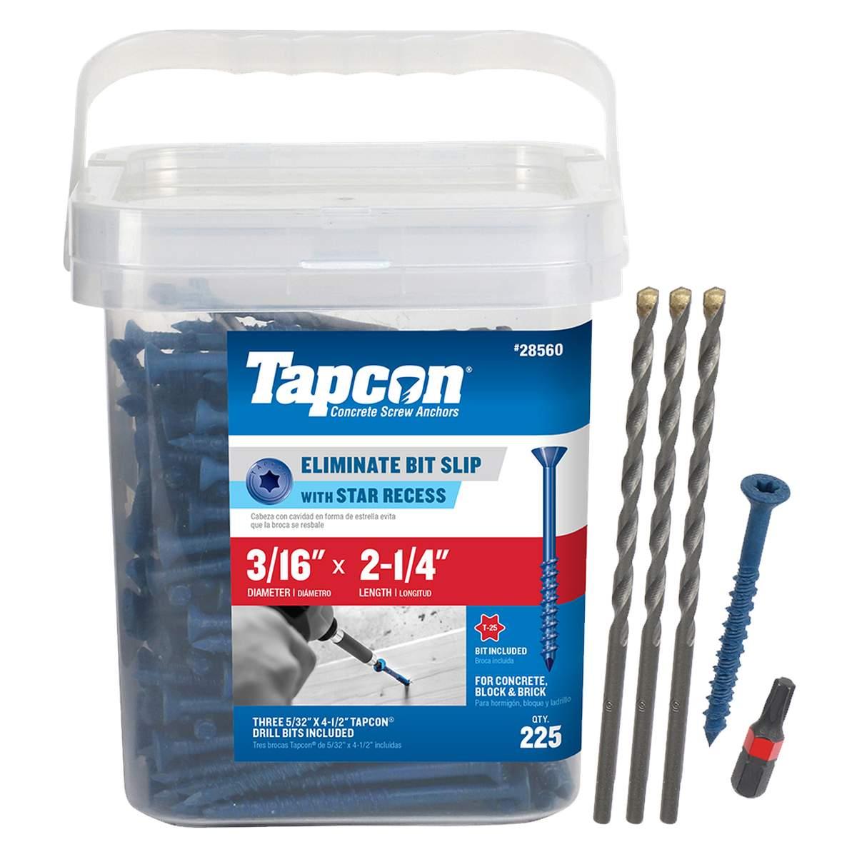 TAPCON 3/16X2-1/4 PFH 225 BUCKET