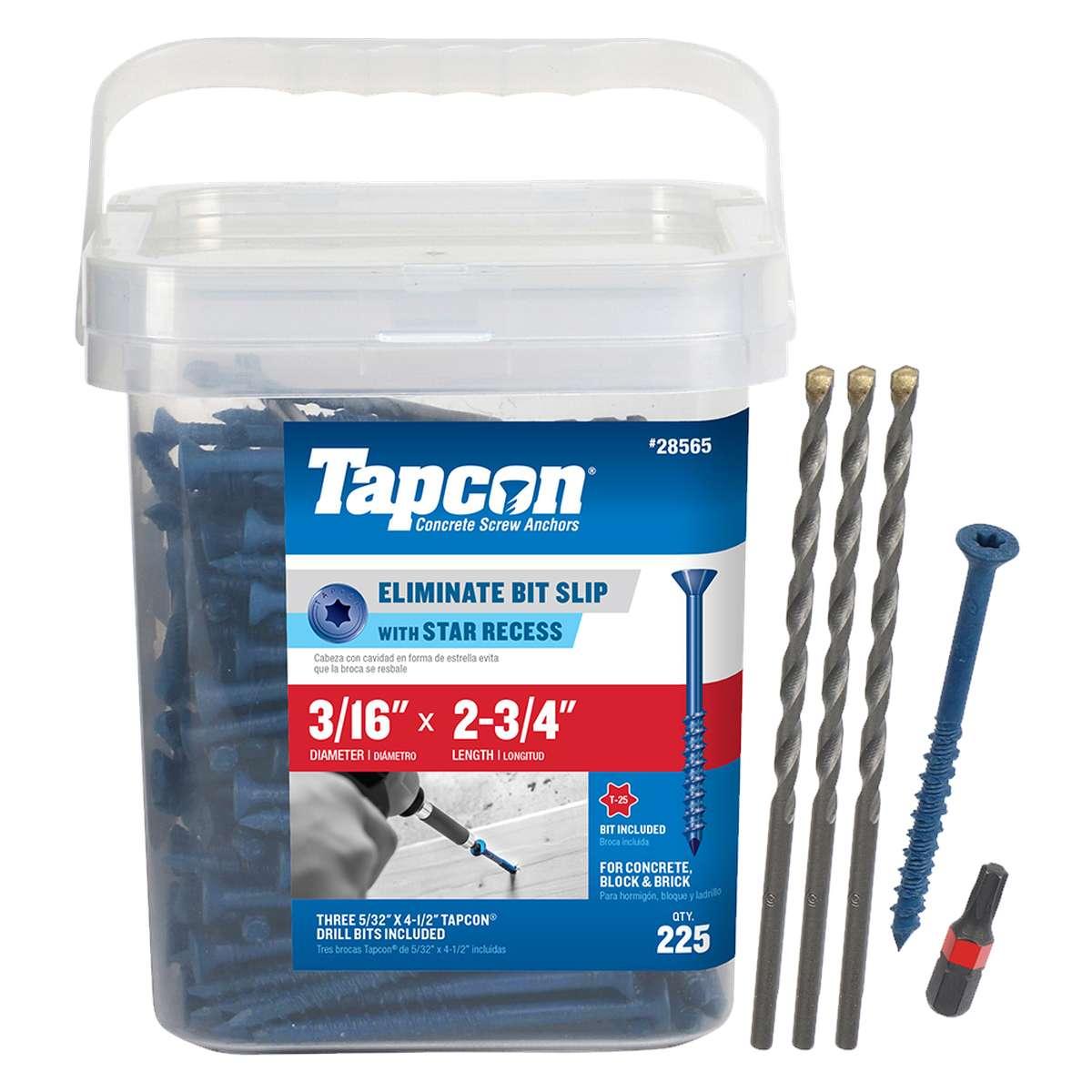 TAPCON 3/16X2-3/4 PFH 225 BUCKET