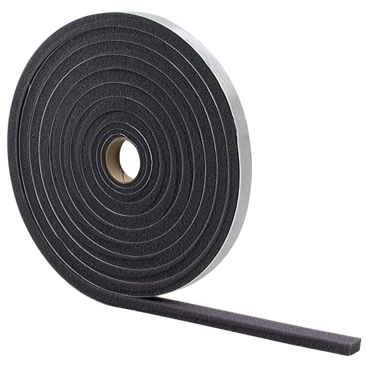 M-D 02055 Foam Tape, 3/8 in W, 17 ft L, 3/16 in Thick, Gray