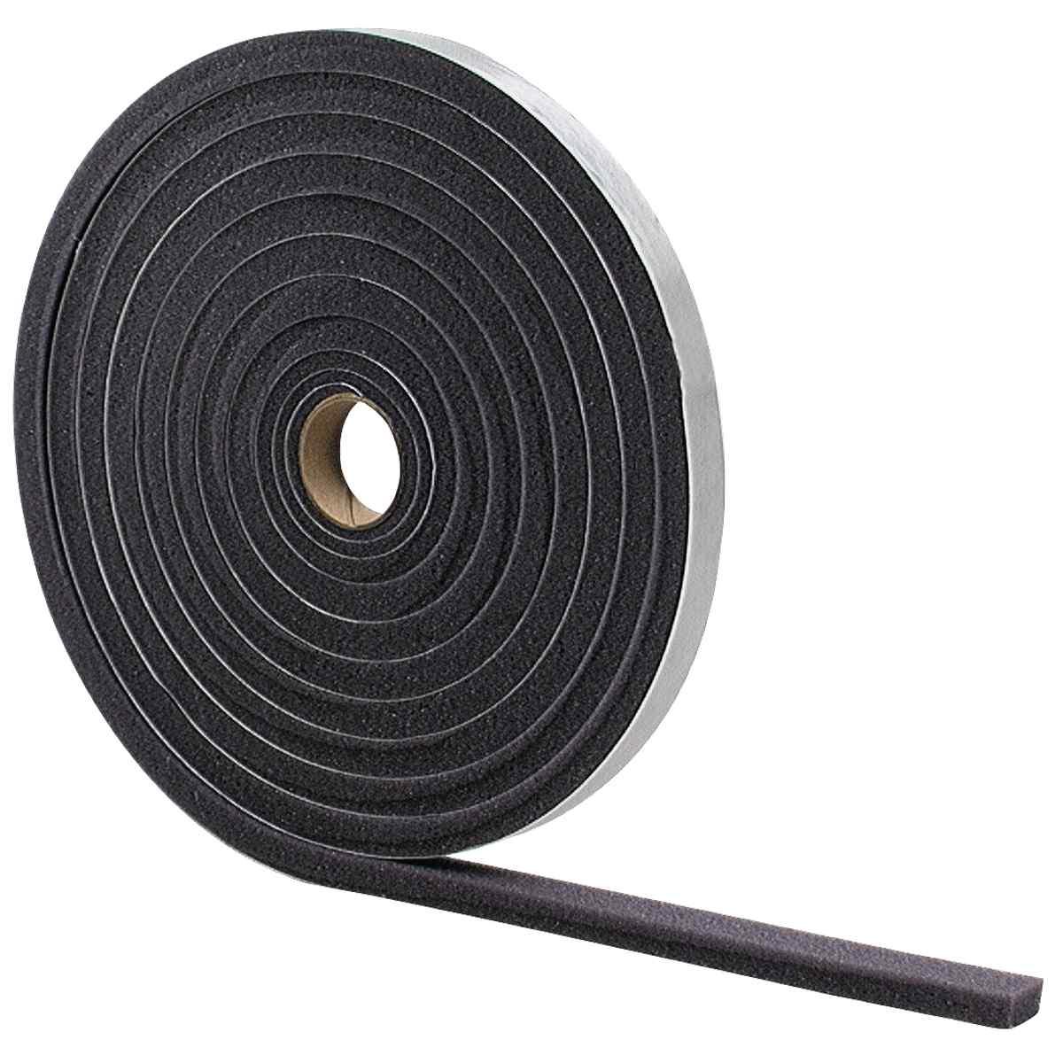 M-D 02071 Tape, 1/2 in W, 17 ft L, 1/4 in Thick, Foam, Gray