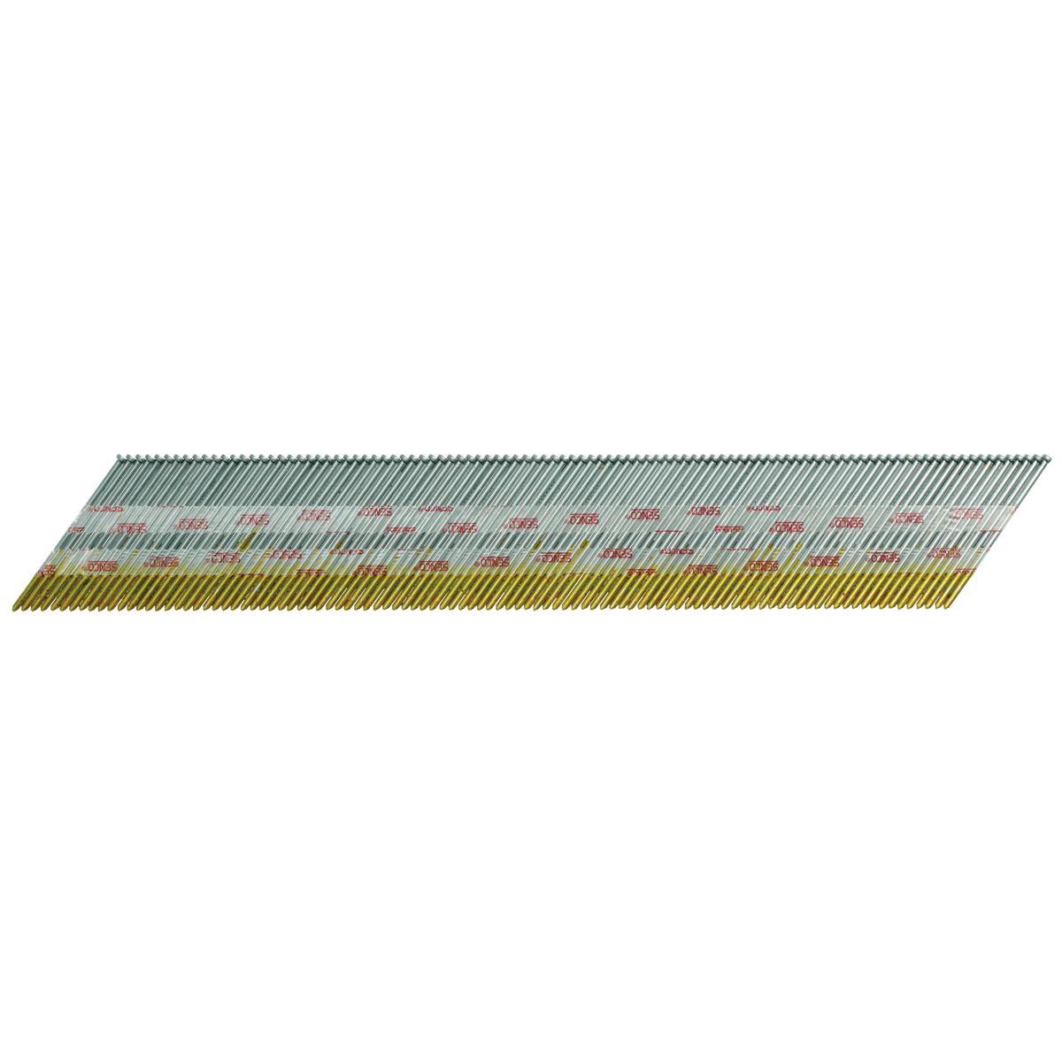 Senco DA17EABN Finish Nail, 1-1/2 in L, 15, Galvanized Steel, Brad Head, Smooth Shank