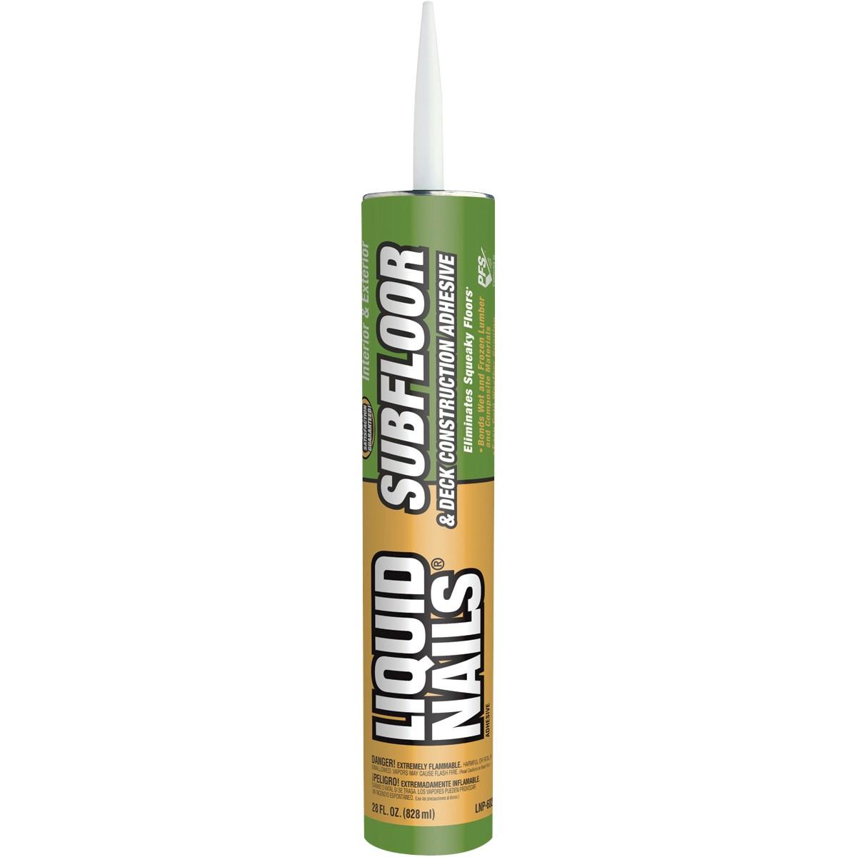 Liquid Nails LNP-602 Subfloor and Deck Construction Adhesive, Light Tan, 28 oz Cartridge