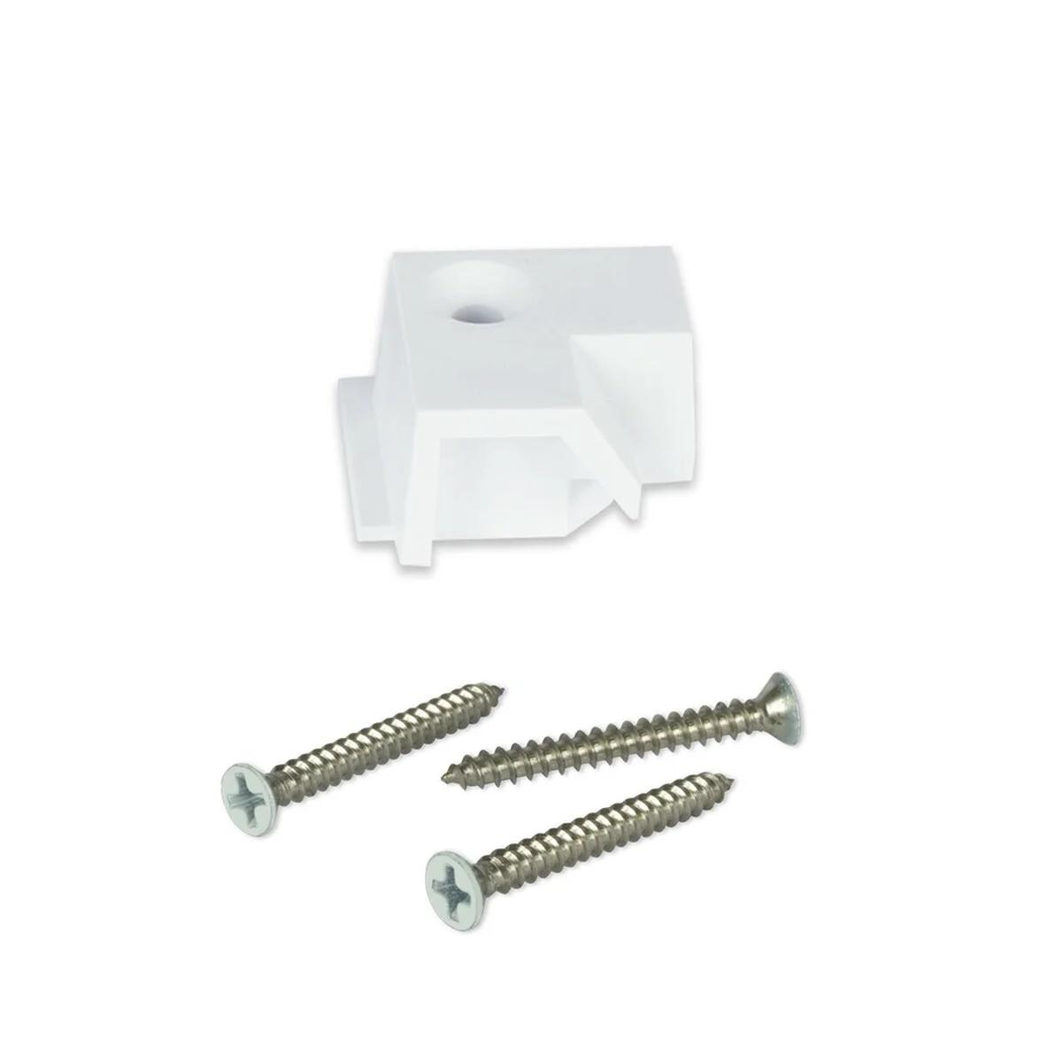 Flush Mount Plinth Kit, White, Corner Kit with Color-Matched Screws