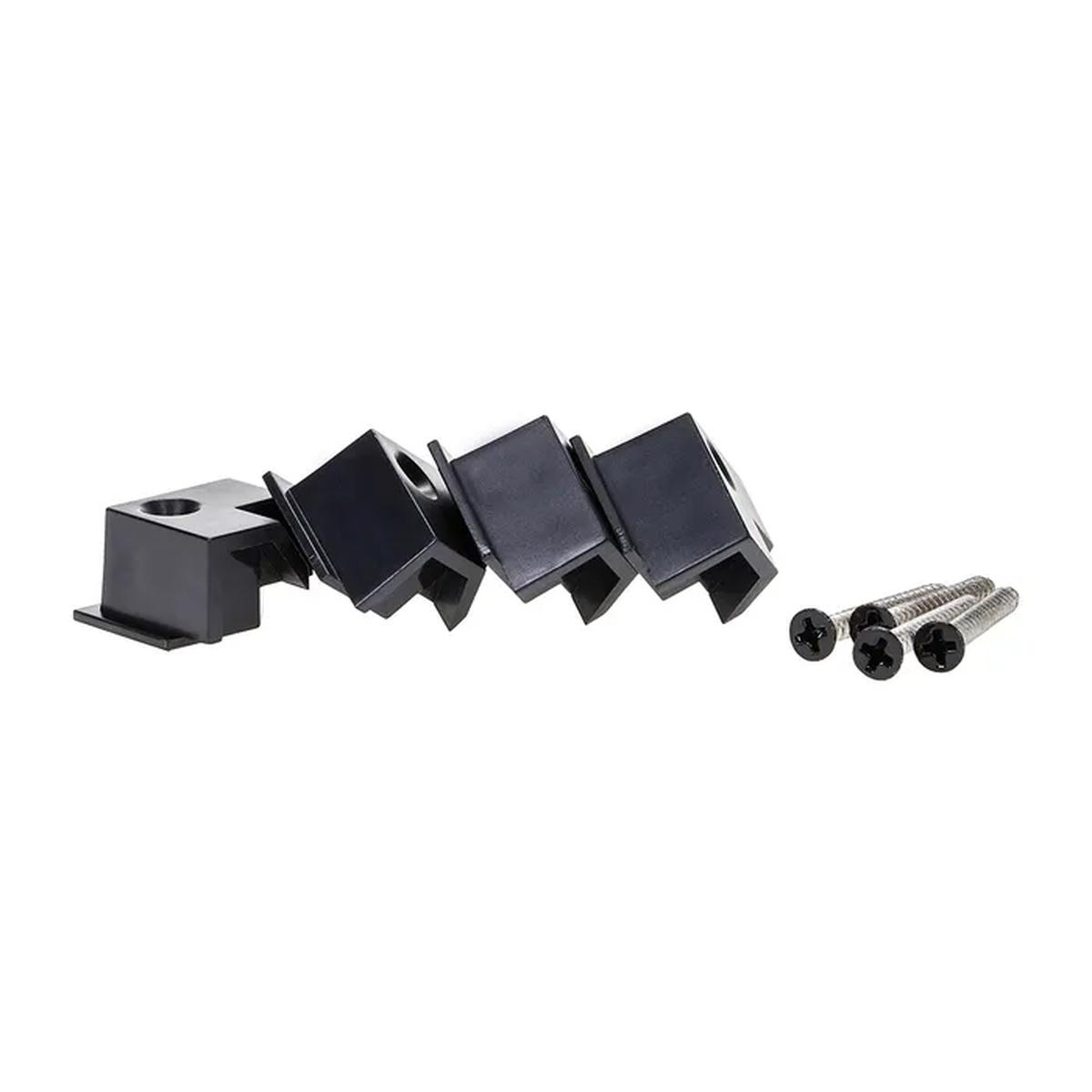 Flush Mount Plinth Kit Black Corner Kit with Color-Matched Screws