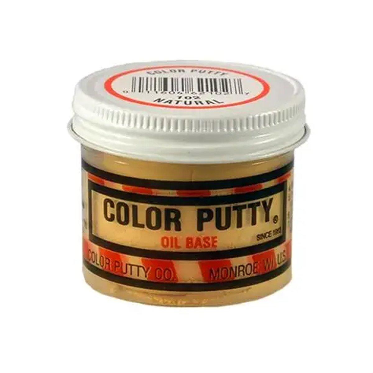 Color Putty 102 Wood Filler, Color Putty, Mild, Natural, 3.68 oz, Jar