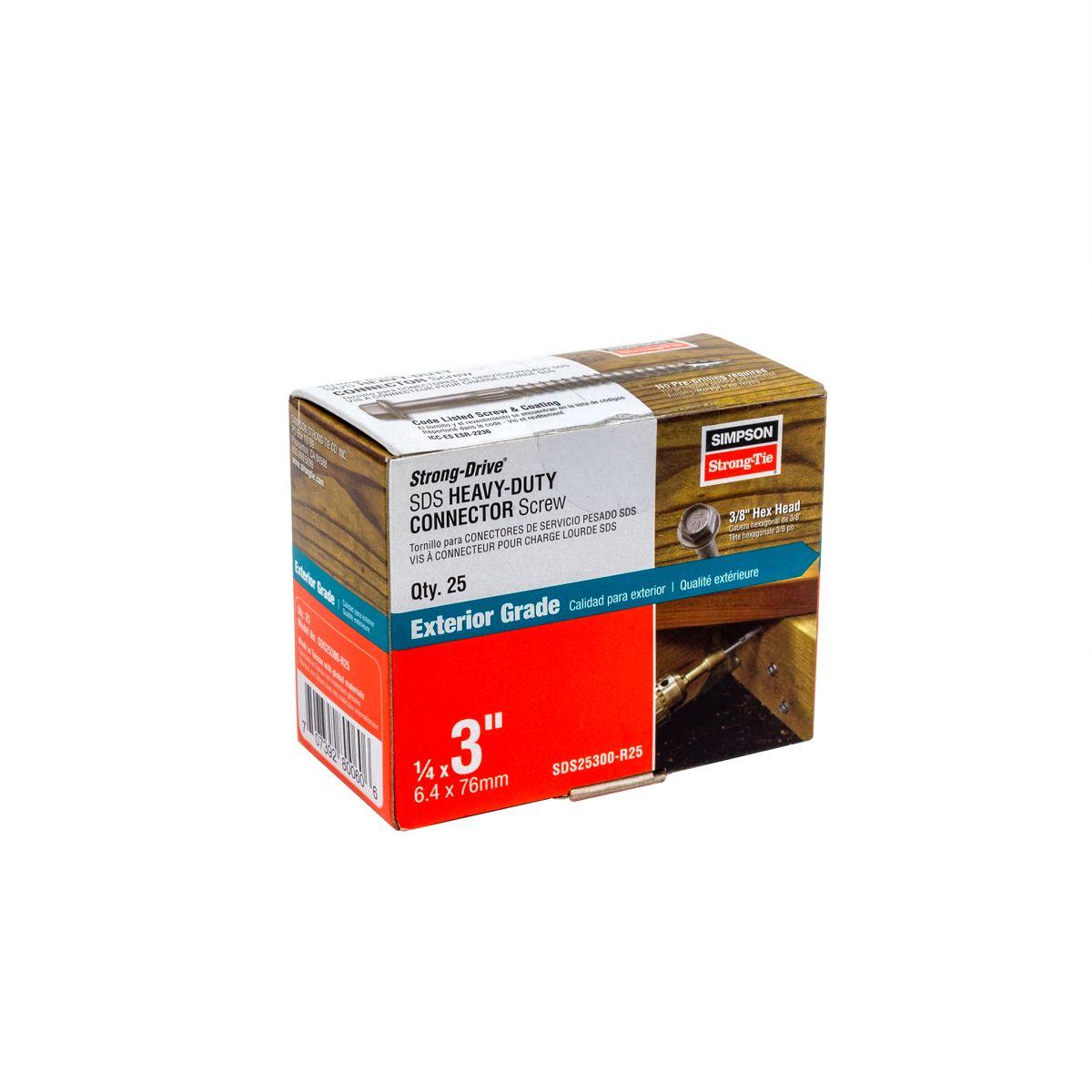 Simpson Ss 1/4"X3" Screw (Box25) Alt #1