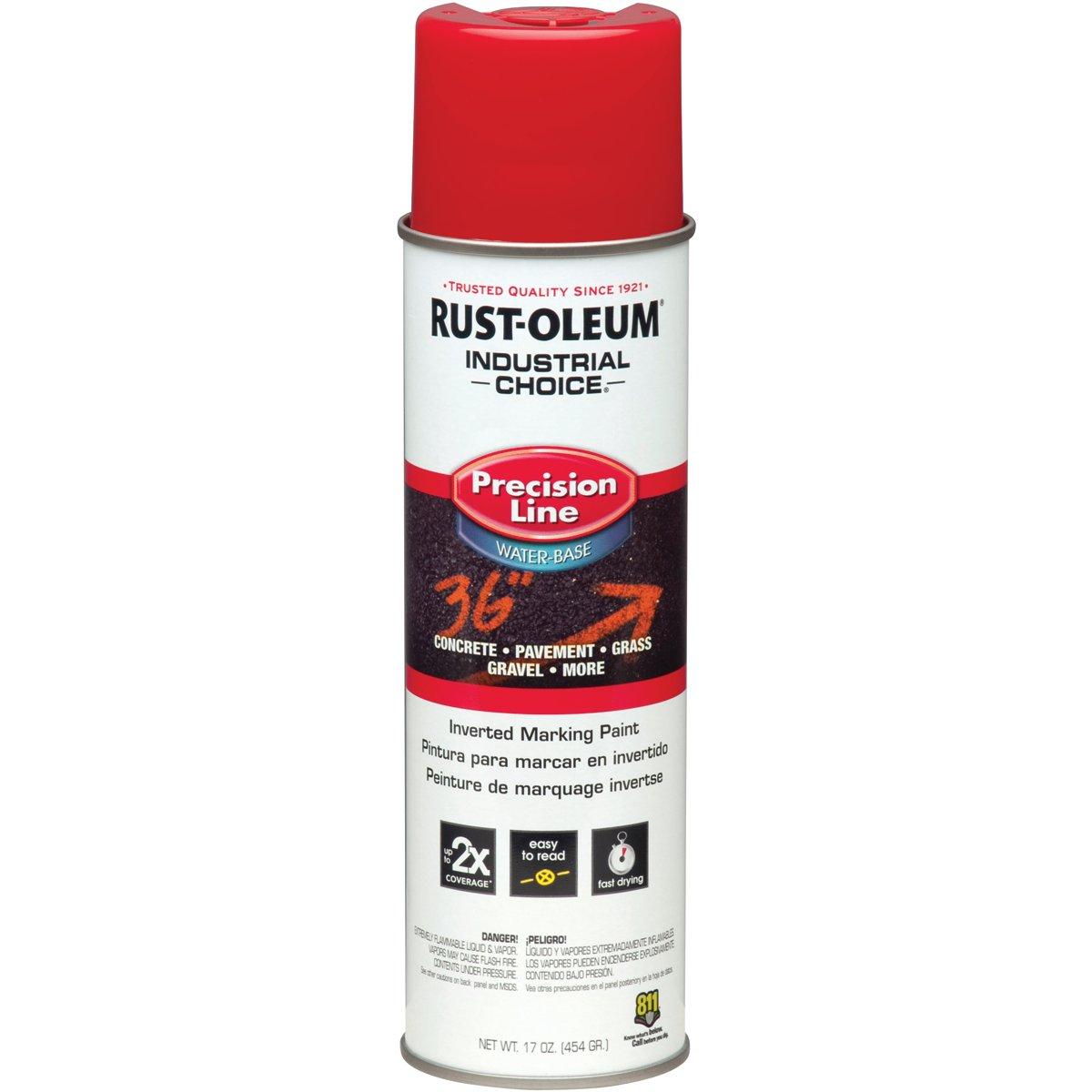 Rust-Oleum 203038 Inverted Marking Spray Paint, Safety Red, 17 oz, Can