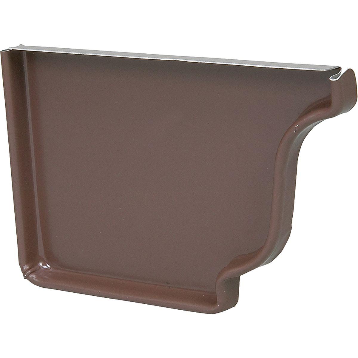 Amerimax 2520519HPT Gutter End Cap, 5 in L, Aluminum, Brown, For: 5 in K-Style Gutter System