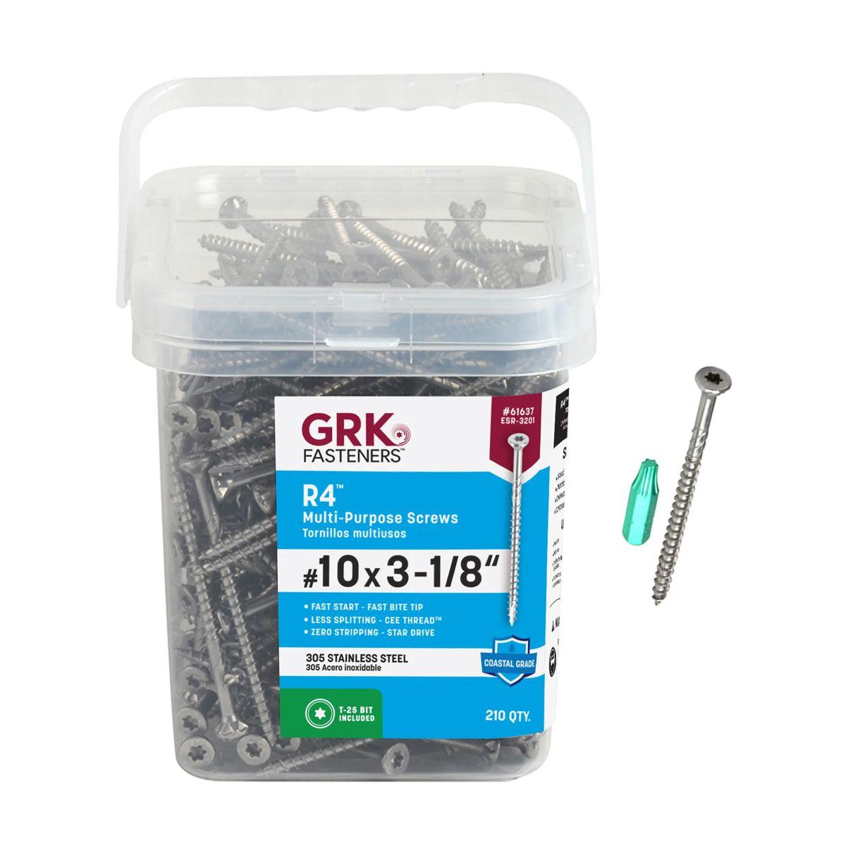 10 X 3-1/8" Grk R4 Pheinox Screws