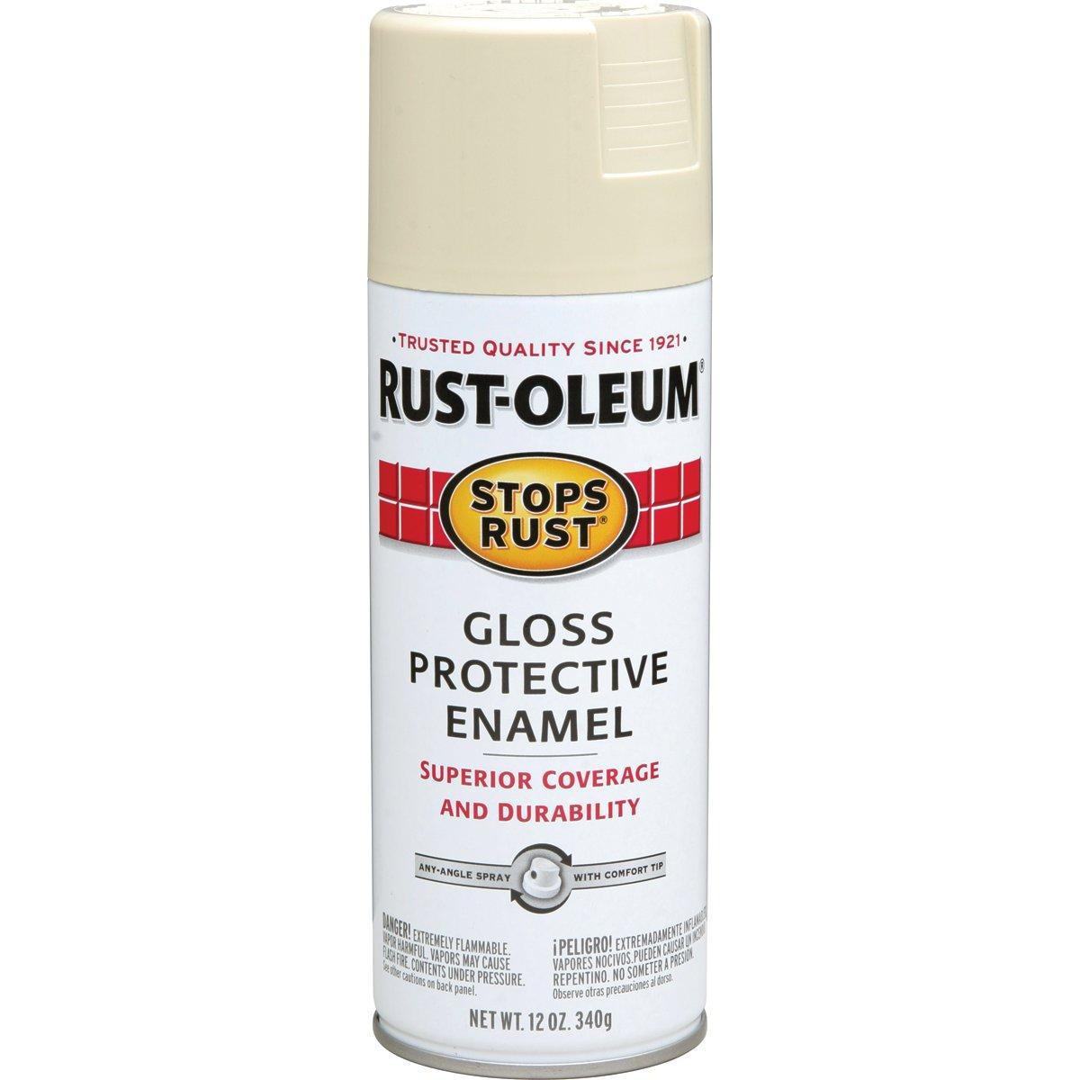 Stops Rust 7770830 Rust Preventative Spray Paint, Gloss, Almond, 12 oz Can