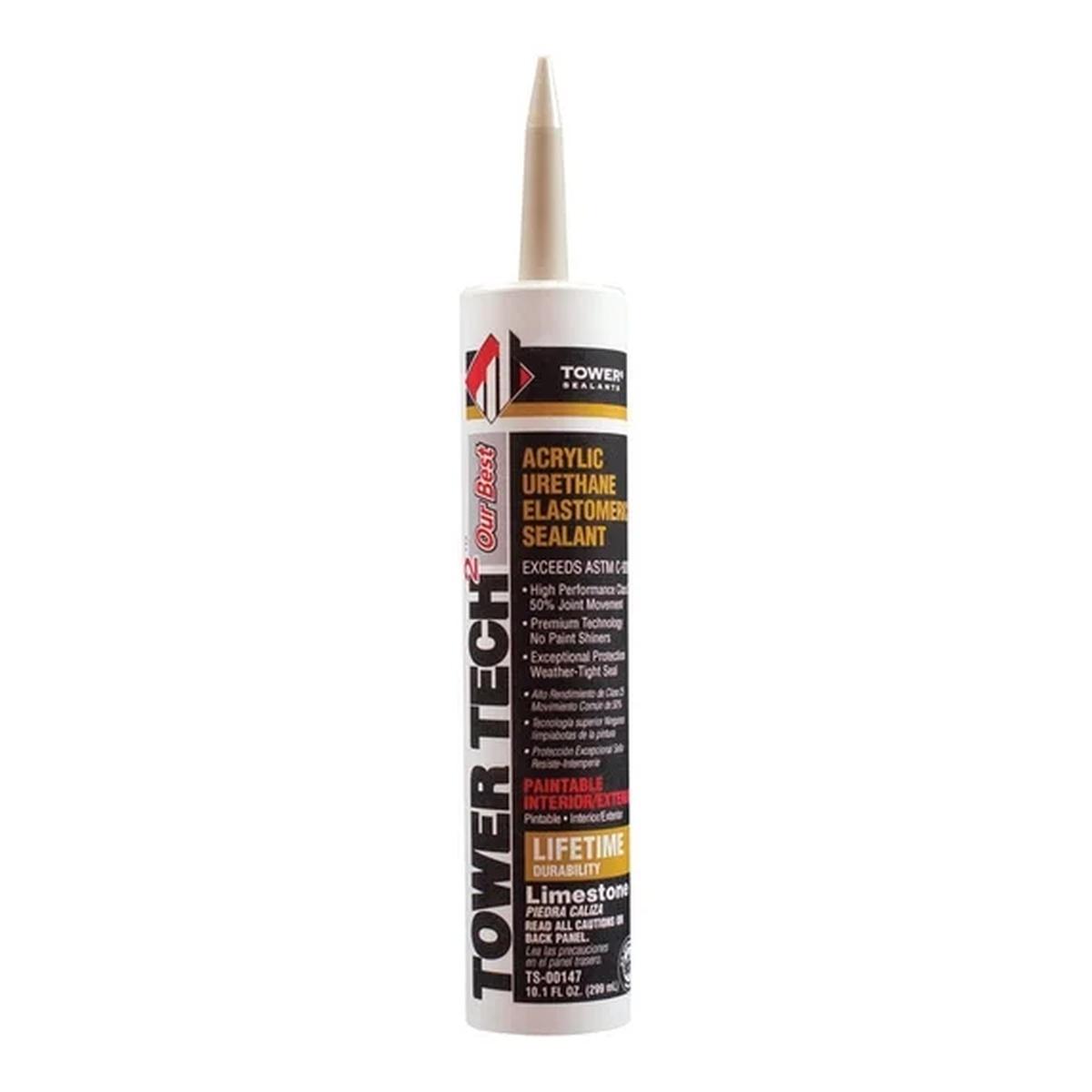 Tower Tech² Limestone Acrylic Urethane Elastomeric Sealant, 10.1 oz