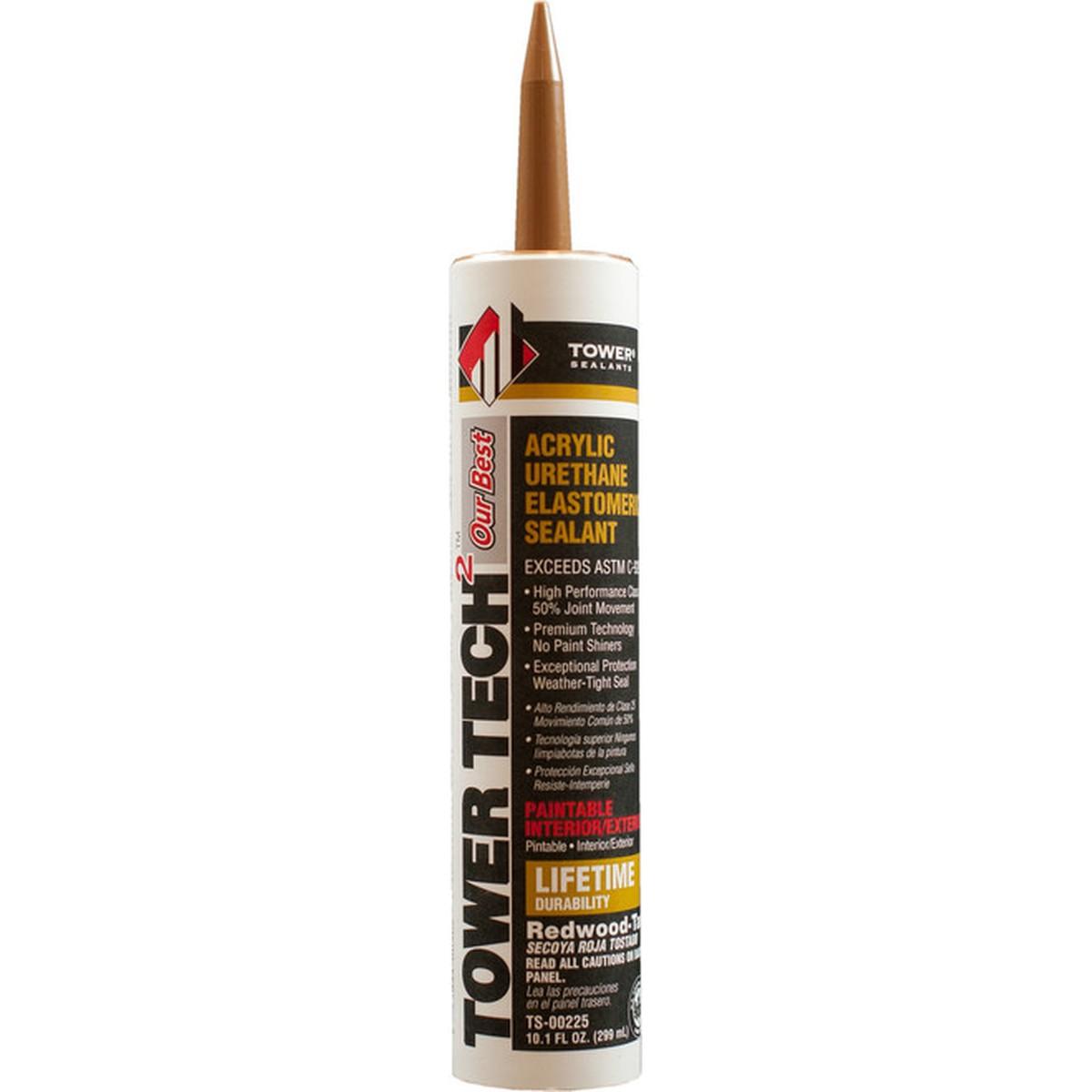 Tower Tech² Redwood Acrylic Urethane Elastomeric Sealant, 10.1 oz