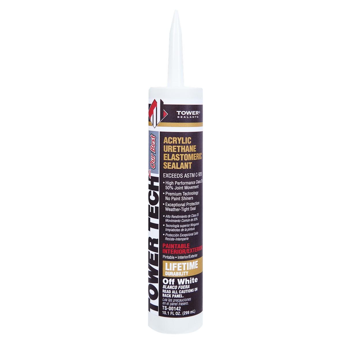 Tower Tech² Off-White Acrylic Urethane Elastomeric Sealant, 10.1 oz