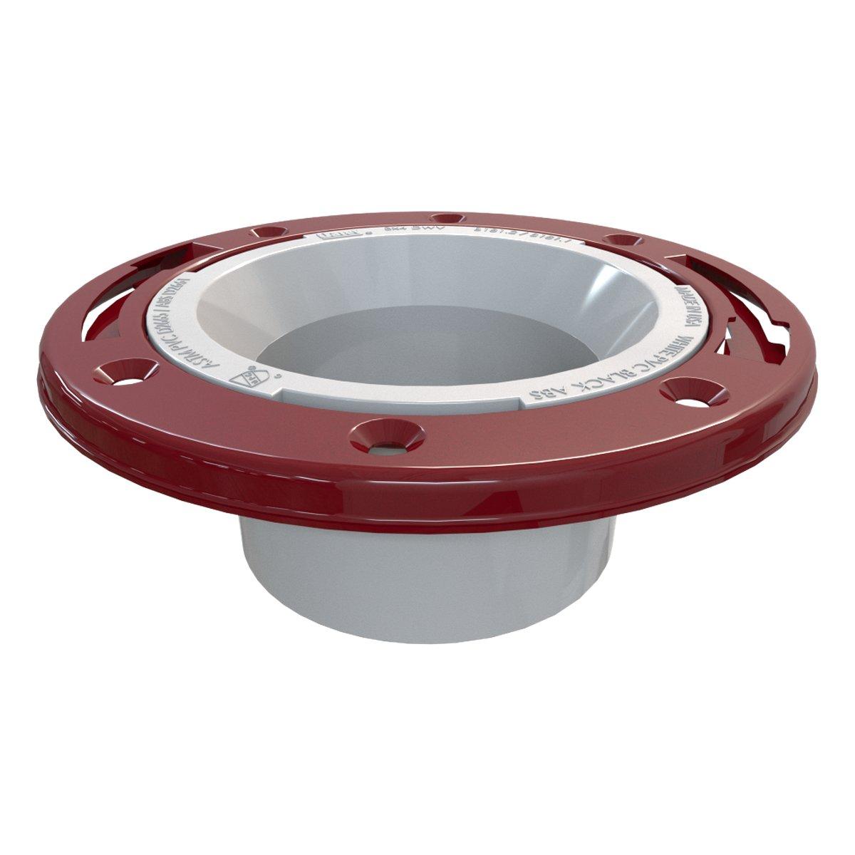 Oatey 43513 Closet Flange, 4.94 in ID x 7.02 in OD x 2.04 in W Dimensions, 3, 4 in Connection, PVC, White