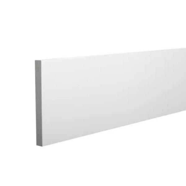 1 in x 10 in x 18 ft White Woodgrain PVC Trim Board