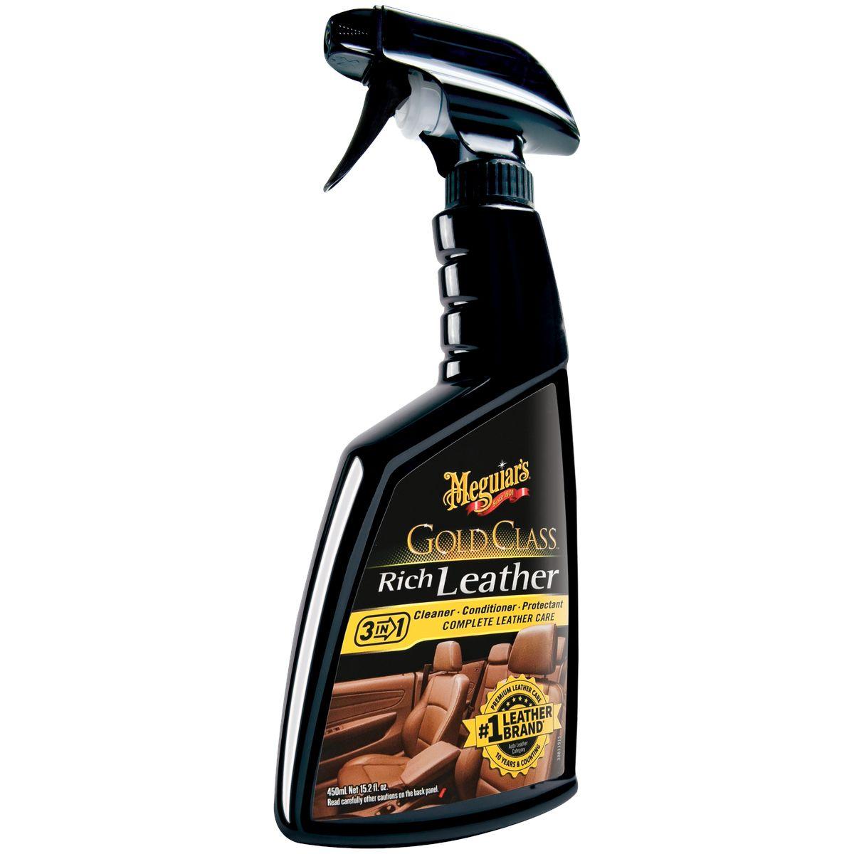 Meguiar's Gold Class G10916 Rich Leather Spray, 15.2 oz Bottle, Liquid, Sweet