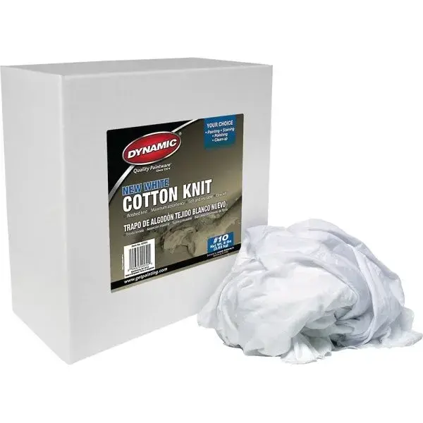 #10 8Lb Box White Cotton Knit Wiping Cloth