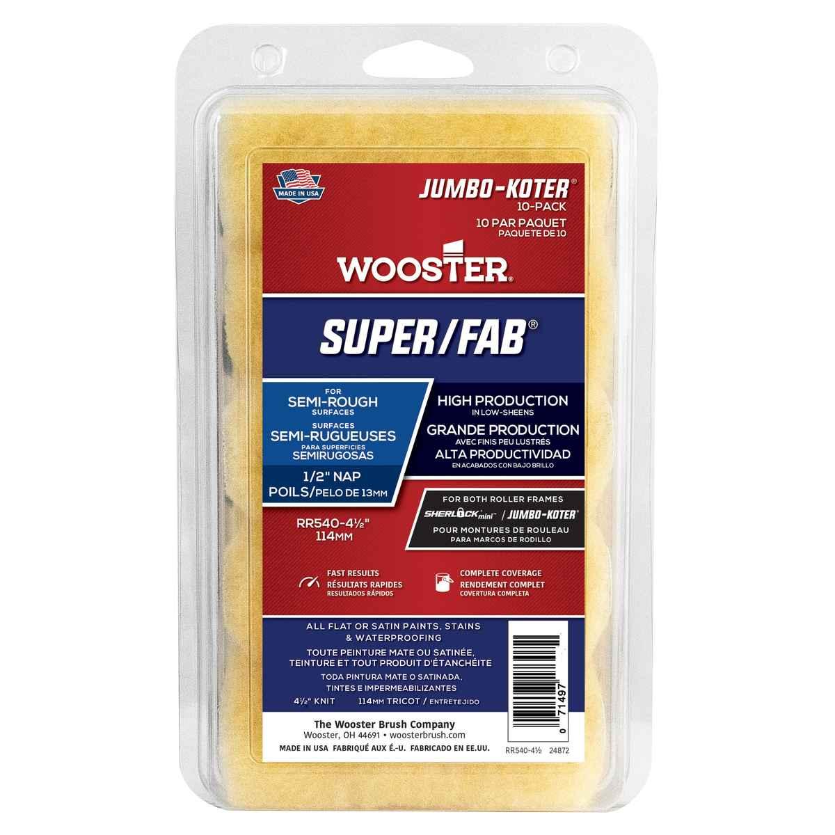 4-1/2-in x 1/2-in Super Fab Roller Cover 10 Pack Alt #1