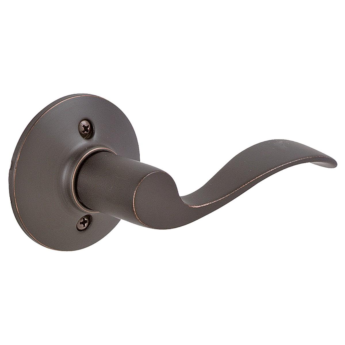 Schlage F Series Left-Hand Dummy Lever in Aged Bronze