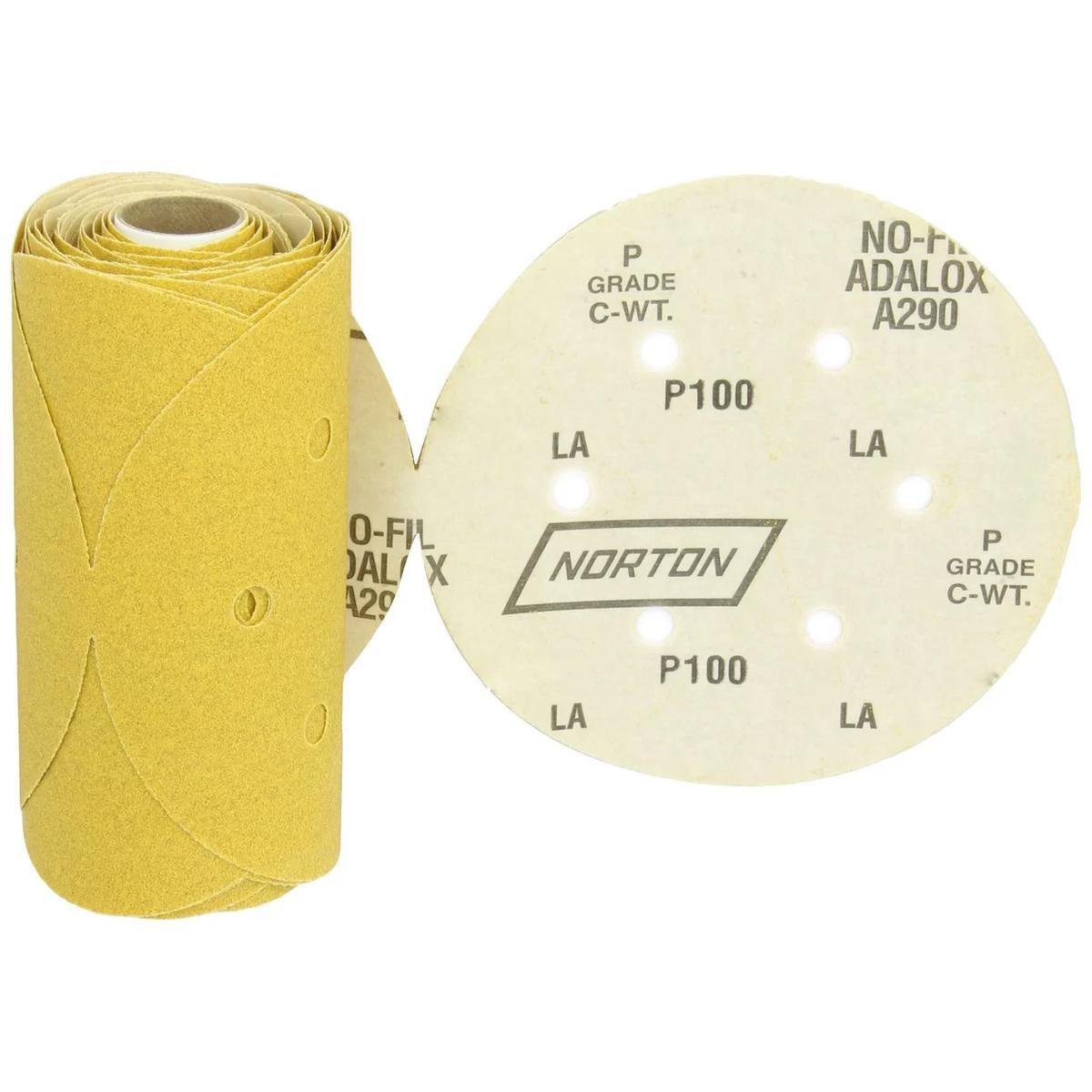 Stick & Sand Sanding Discs 6 in, 100 Grit, 6 Hole, 50-Pack