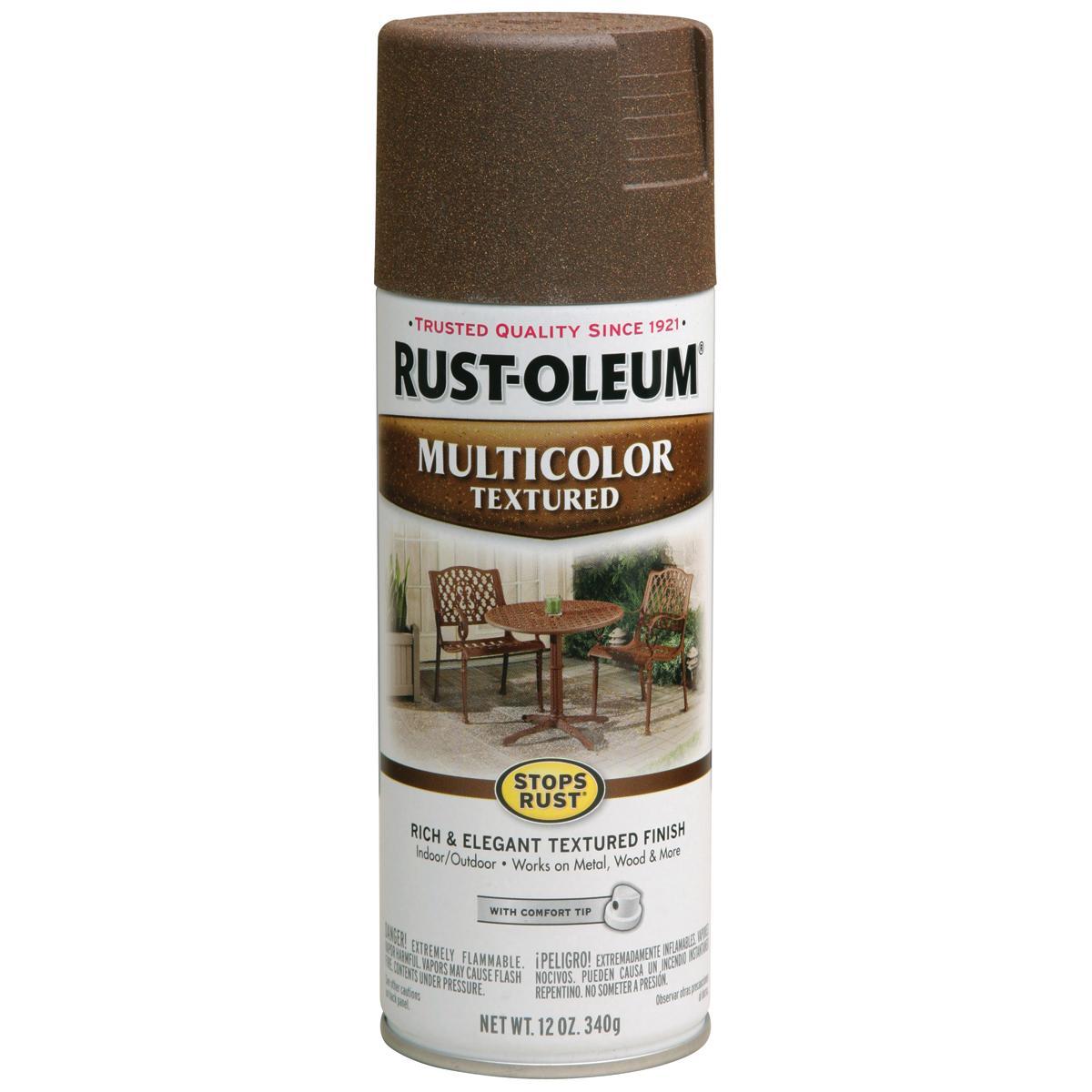 Rust-Oleum 223523 Spray Paint Texture, Solvent, Autumn Brown, 12 oz Can