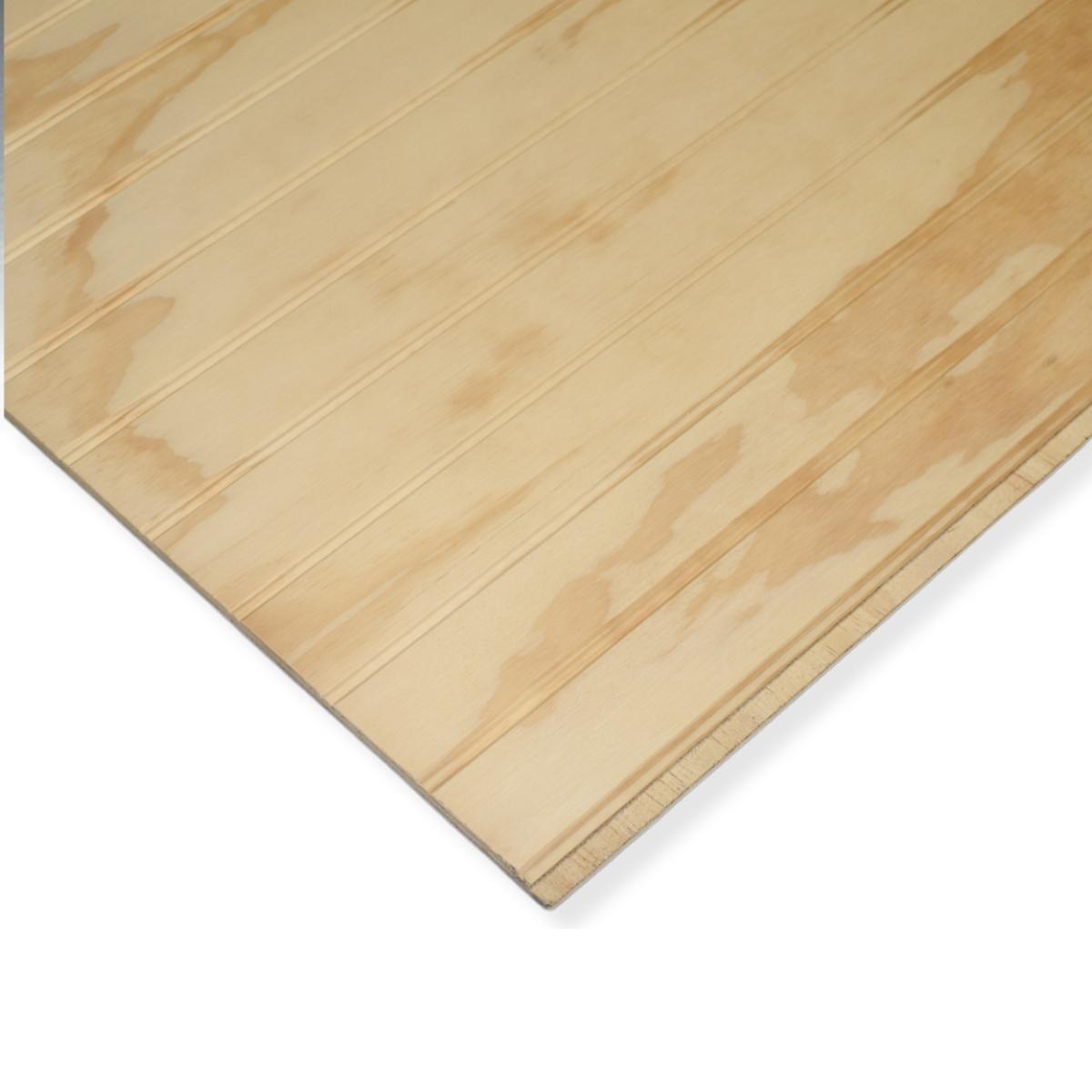 3/8-in x 4-ft x 8-ft Radiata Pine Plybead 2-in On-Center Beaded Plywood