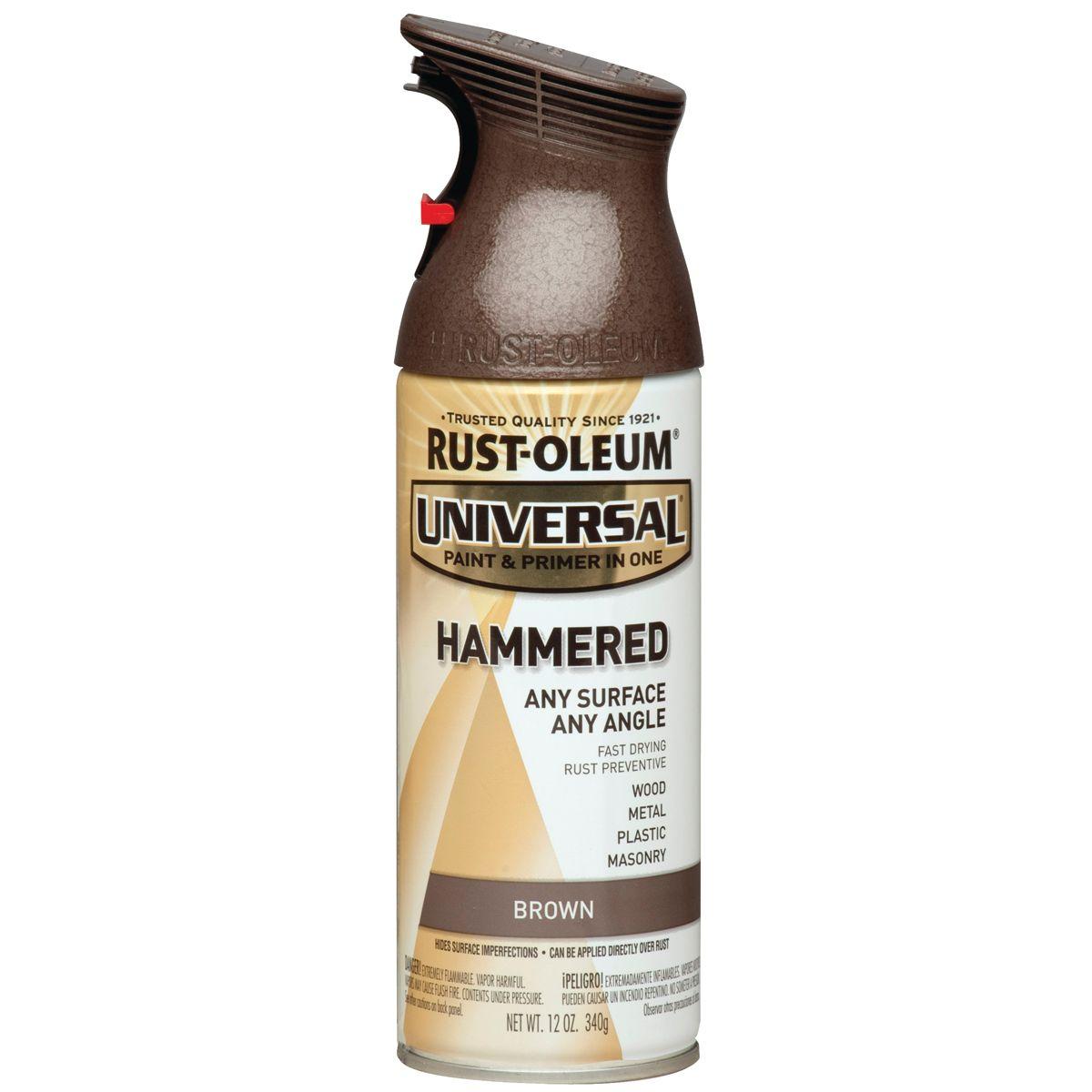 Rust-Oleum 245218 Spray Paint, Hammered, Brown, 12 oz Can