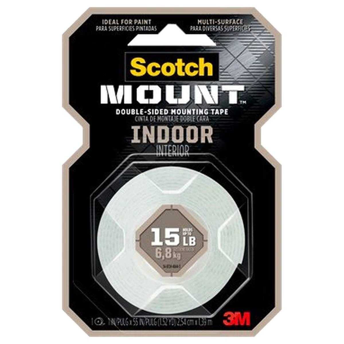Scotch 314DC Mounting Tape, Heavy-Duty, 125 in L, 1 in W, White