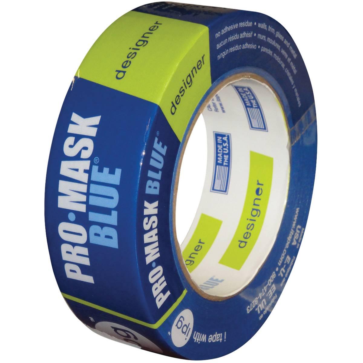 IPG PMD36 Specialty Masking Tape, 60 yd L, 1.41 in W, 5.8 mil Thick, Crepe Paper/Synthetic Rubber Backing, Dark Blue