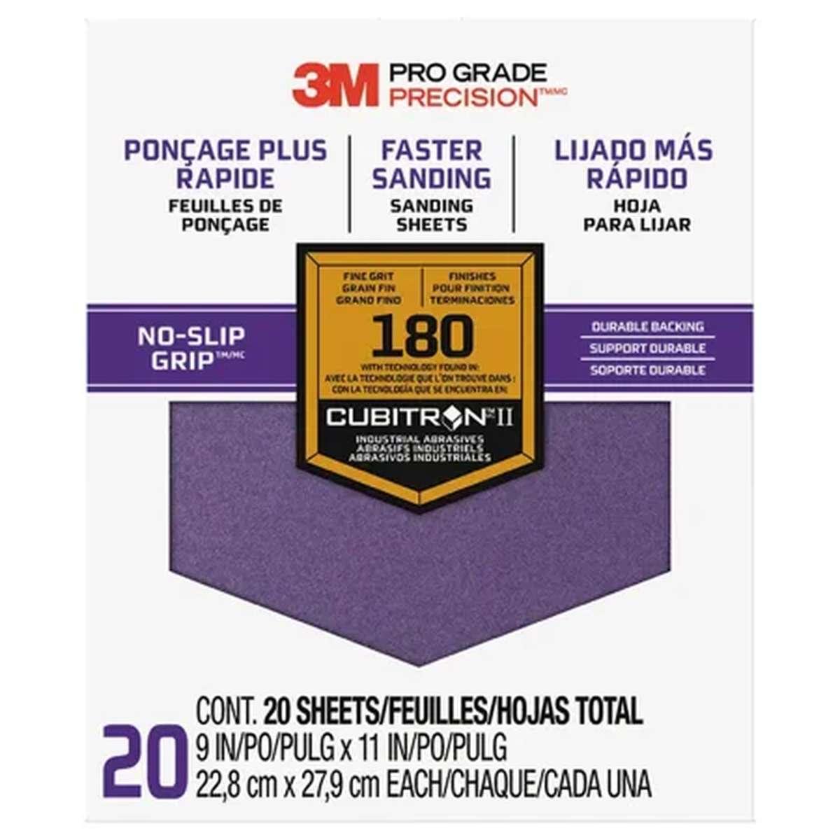 Sandpaper 3M Purple 9X100 20Pk180G