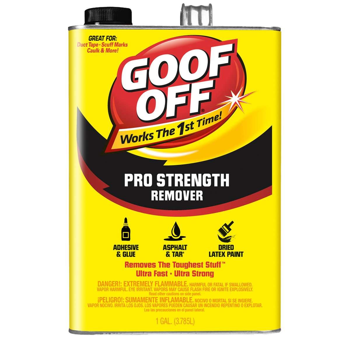 Goof Off FG657 Multi-Purpose Latex Paint Remover, Liquid, White, 1 gal Can