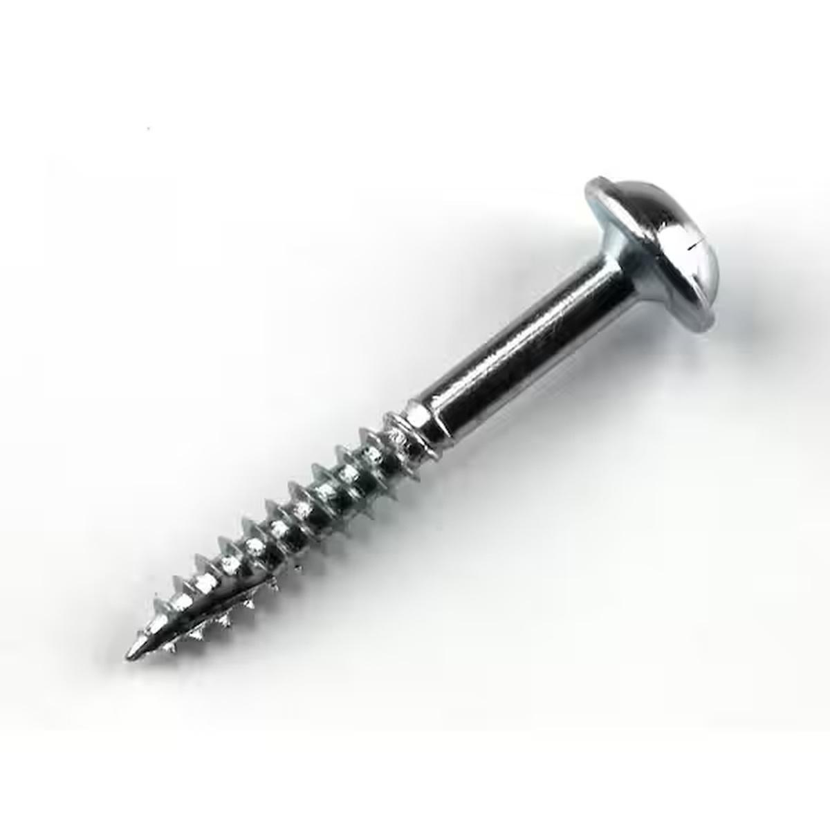 Kreg SML-F125-250 Pocket-Hole Screw, #7 Thread, 1-1/4 in L, Fine Thread, Maxi-Loc Head, Square Drive, Carbon Steel, Zinc