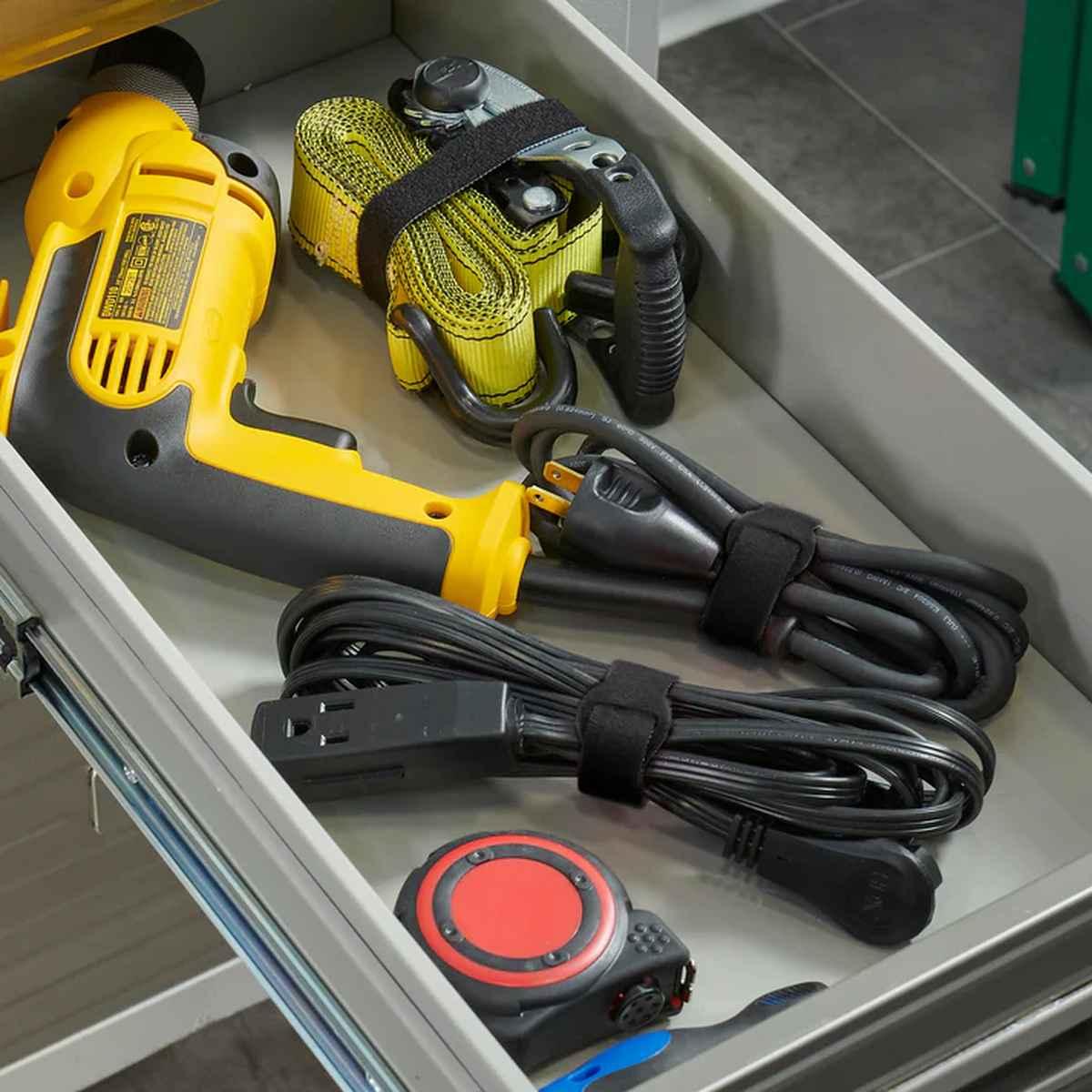 Cable Ties, Assorted Sizes, Hook and Loop, Polypropylene, 20-Pack Alt #2