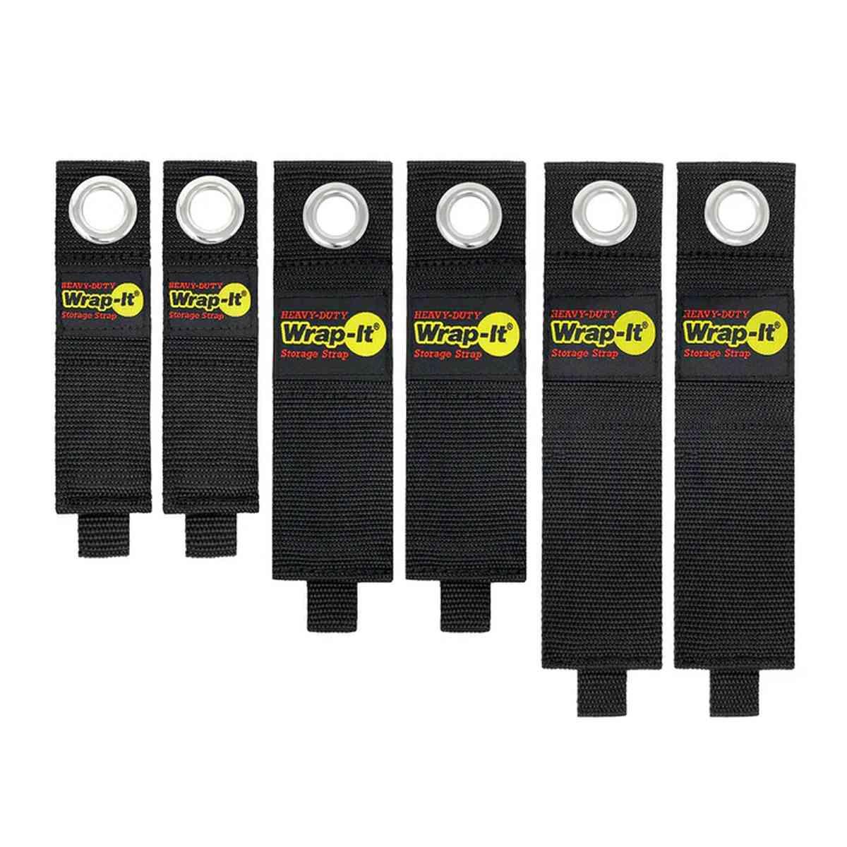Heavy-Duty Storage Straps, Polypropylene, Assorted Sizes, 6-Pack Alt #2