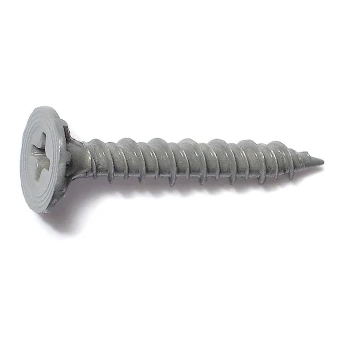 8 x 1-1/4 Gray Ceramic Cement Board Screws Self-Piercing Gray