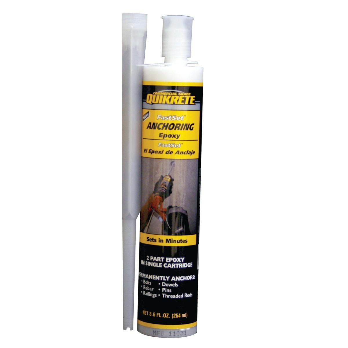 Quikrete FastSet 8620-30 Anchoring Epoxy, White, 8.6 oz Cartridge