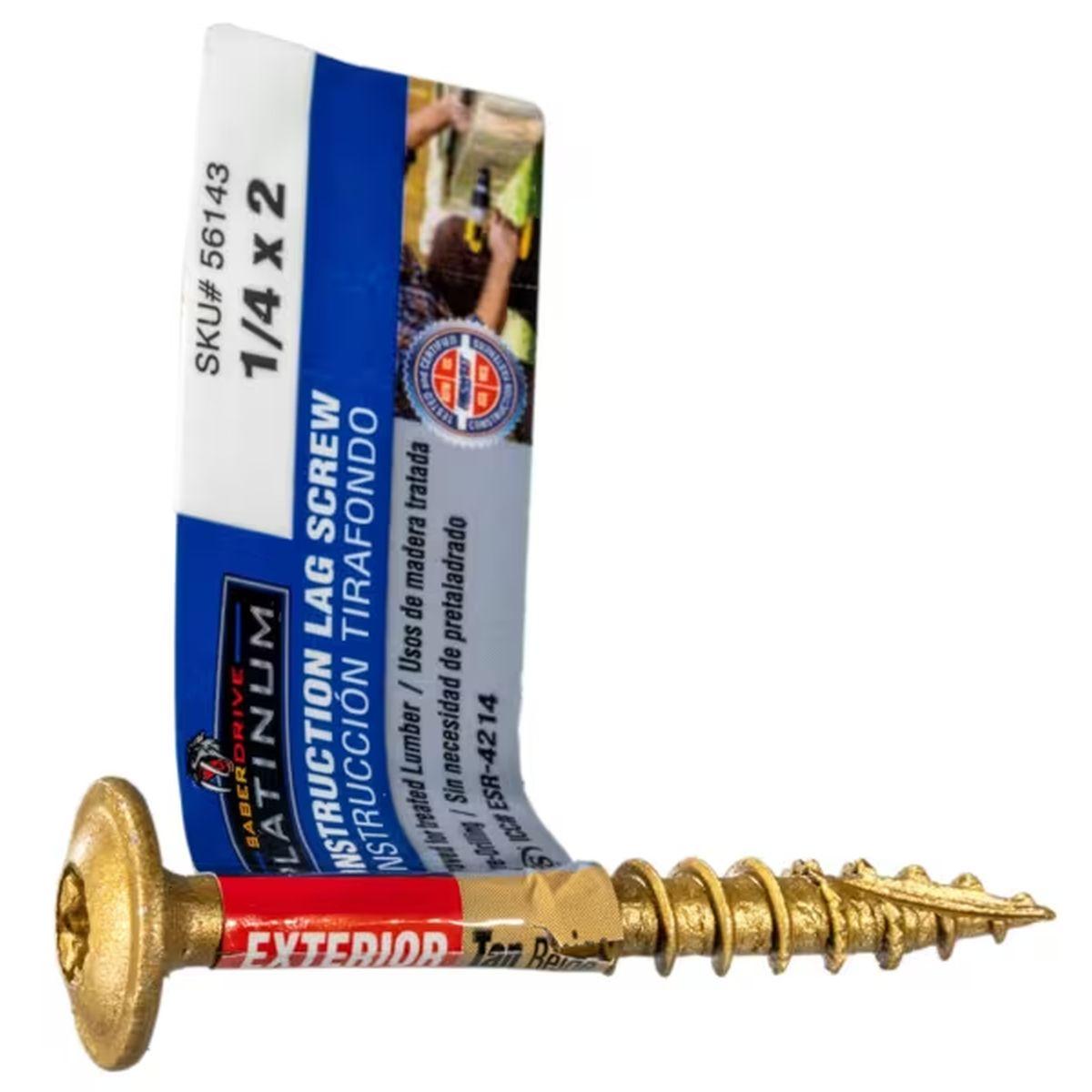 1/4 X 2 Lag Screw  Flagged
