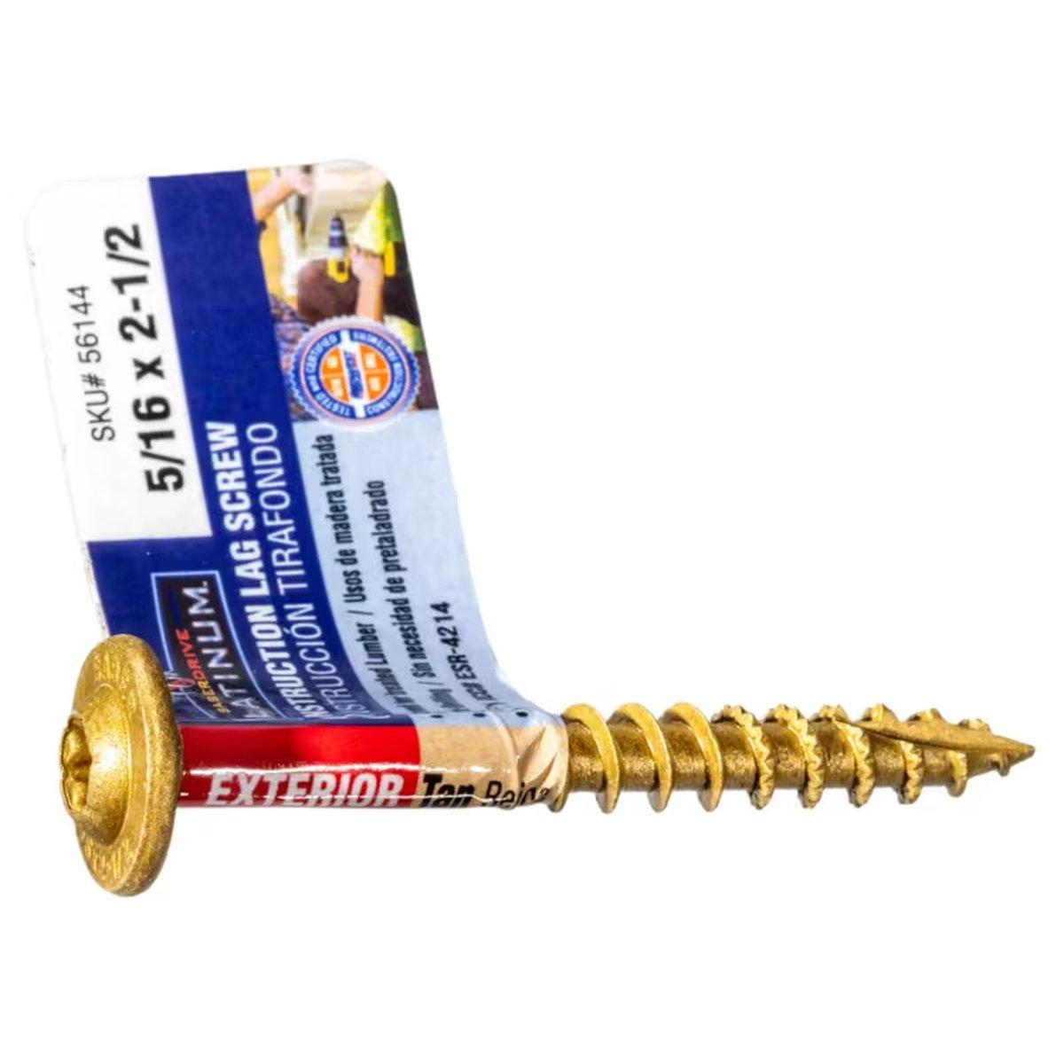 5/16 X 2 1/2 Lag Screw  Flagged