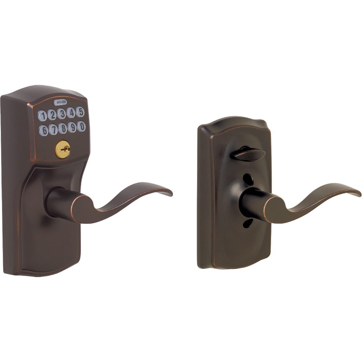 Schlage FE Series Electronic Keypad Entry Lock in Aged Bronze