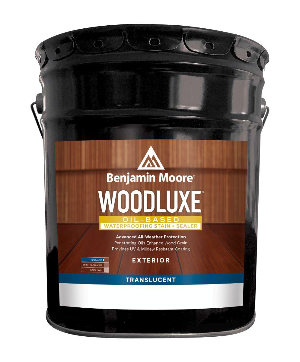 Benjamin Moore Woodluxe Oil-Based Waterproofing Exterior Stain Sealer Translucent Natural 5 Gallon