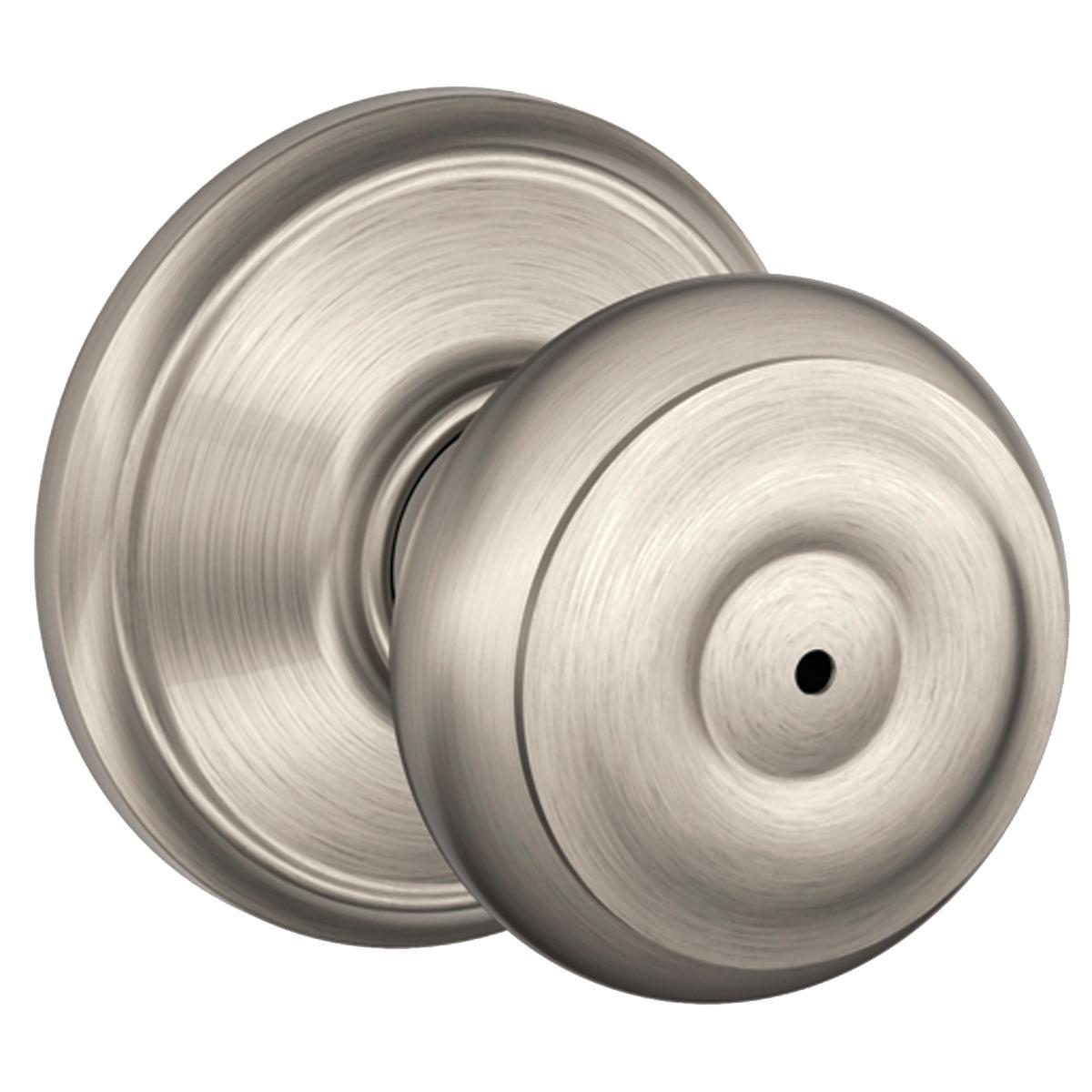 Schlage F Series Georgian Satin Nickel Privacy Bed/Bath Door Knob