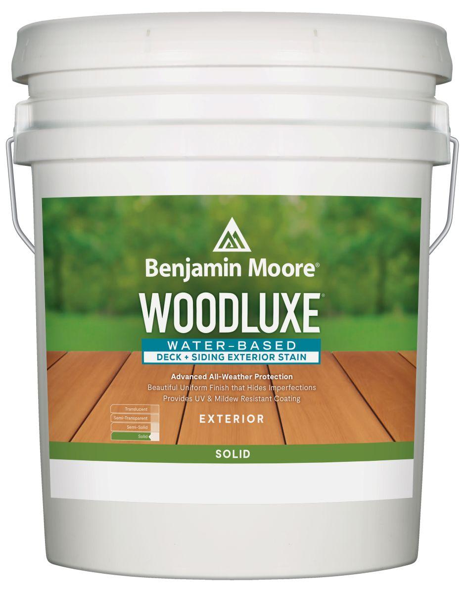 Benjamin Moore Woodluxe Solid Tintable Flat Base 1 Acrylic Deck and Siding Stain 5 gallon