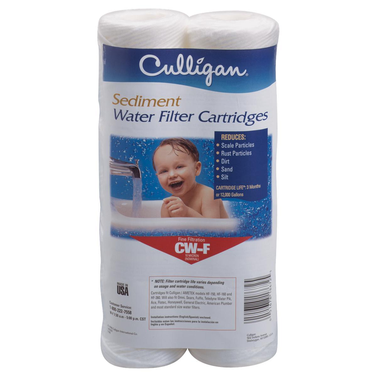 Culligan CW-F Water Filter Cartridge, 10 um Filter, Polypropylene Wound Filter Media