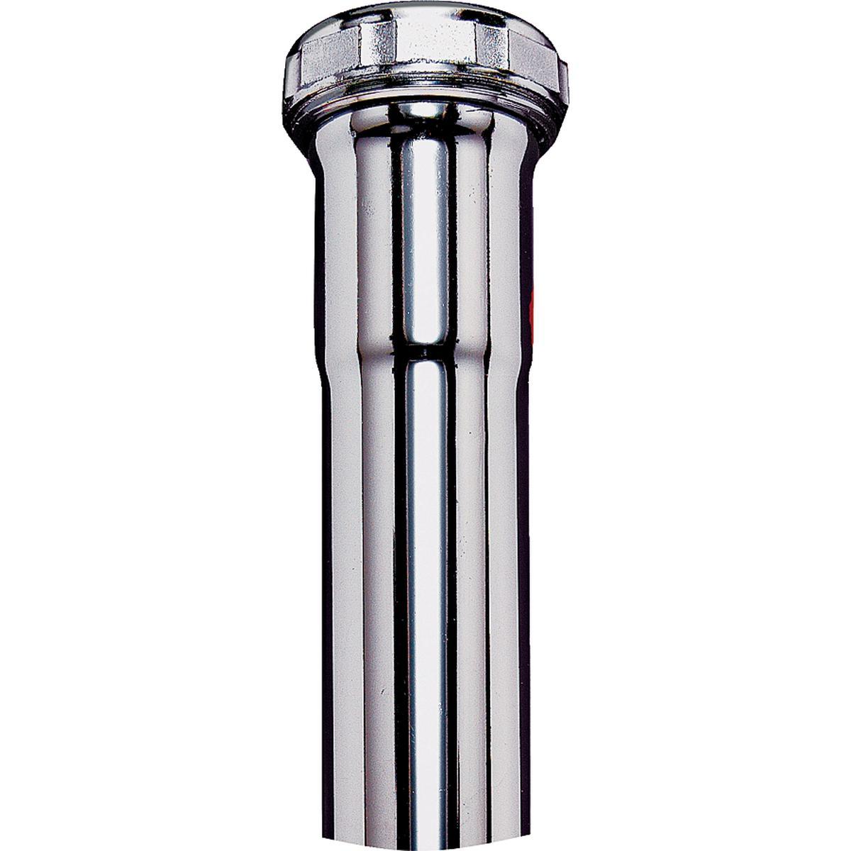 Plumb Pak PP12-6CP Pipe Extension Tube, 1-1/4 in, 6 in L, Slip-Joint, Brass, Chrome-Plated