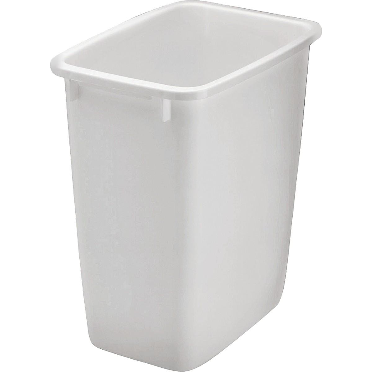 36QT WHITE RECTANGULAR WASTEBASK