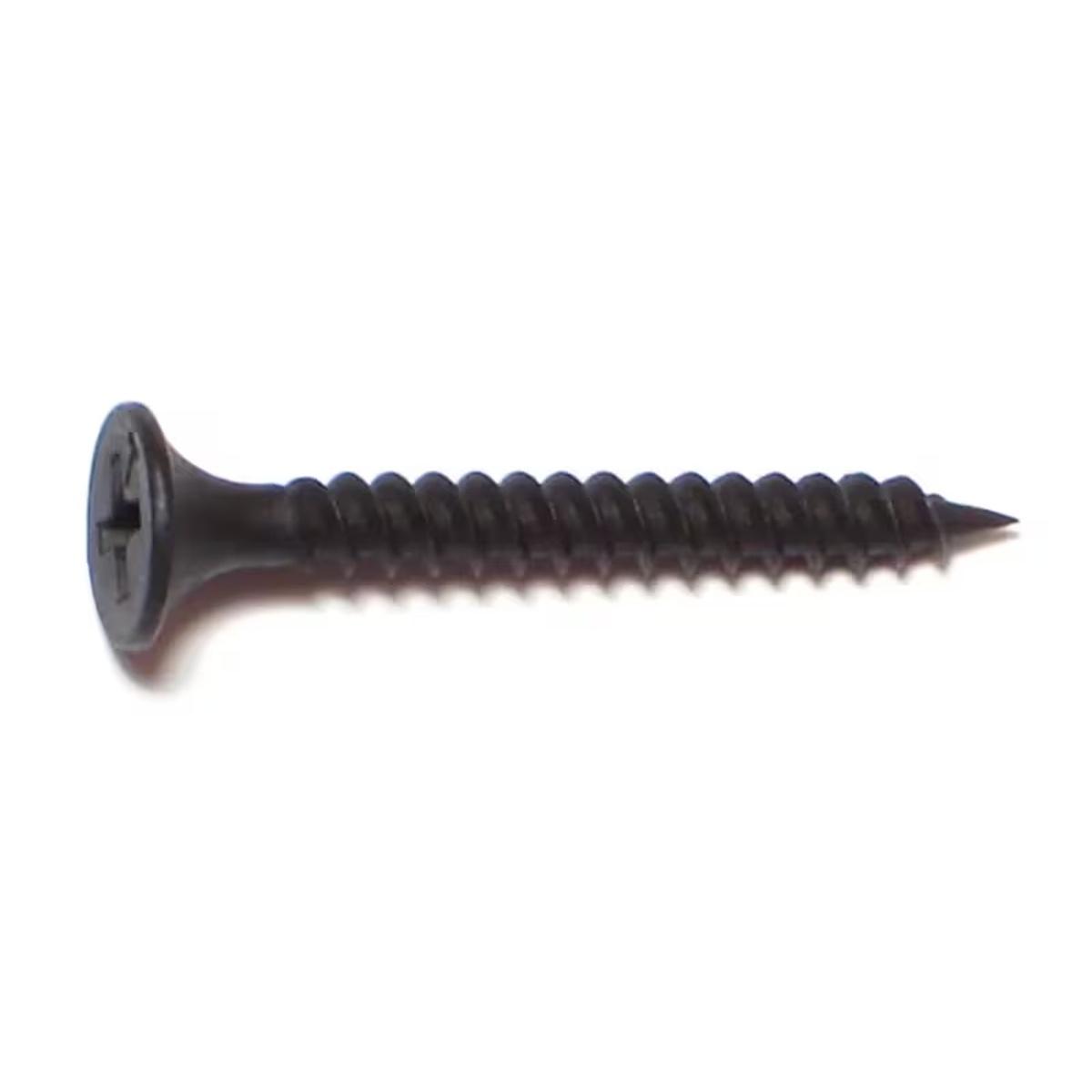 6 x 1-1/4 Black Phosphate Fine Phillips Bugle Drywall Screws Black